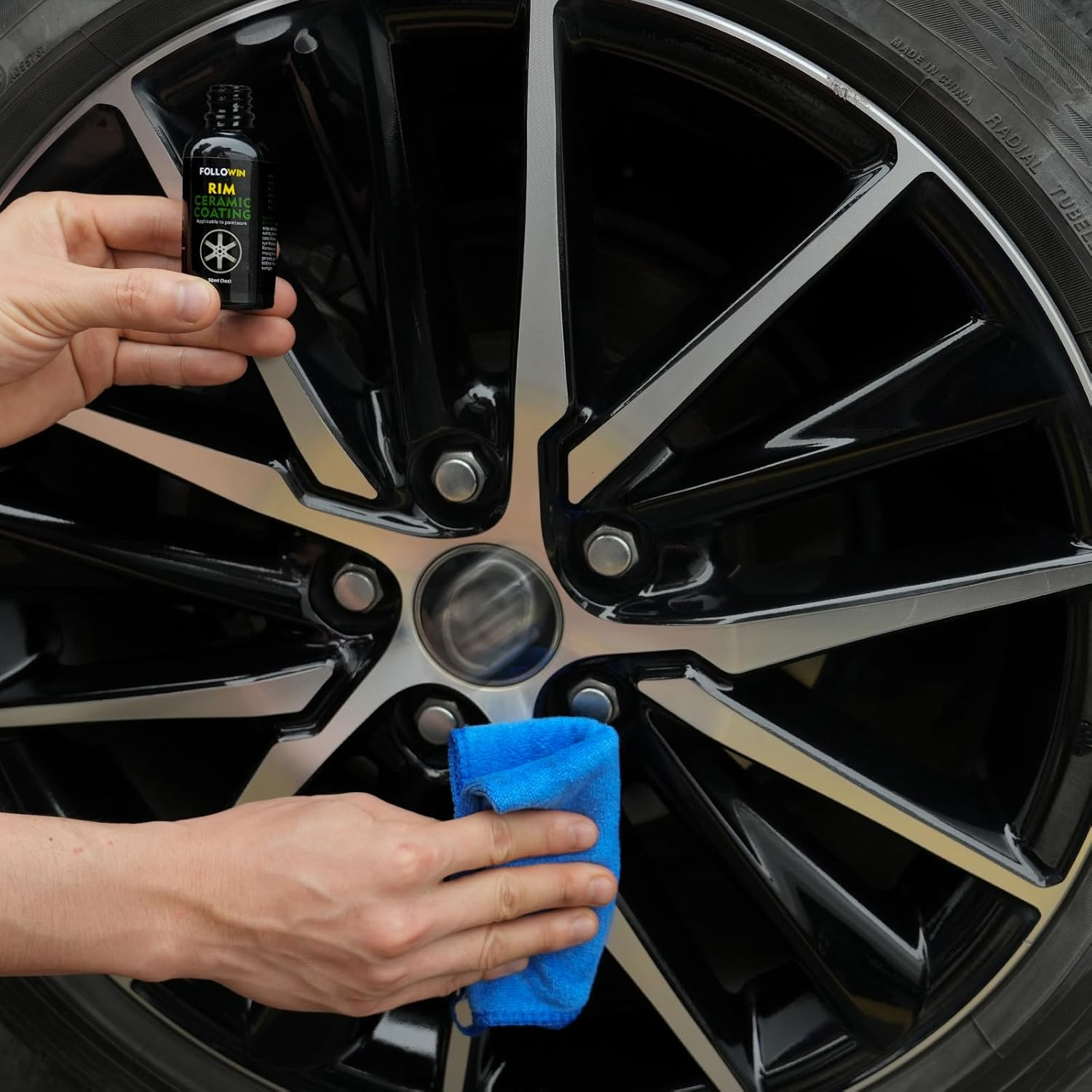 FOLLOWIN 1 Year Protection for Wheels and Car Paint 30Ml, Advanced Ceramic Coating,Rim Ceramic Coating, Clear, AU018