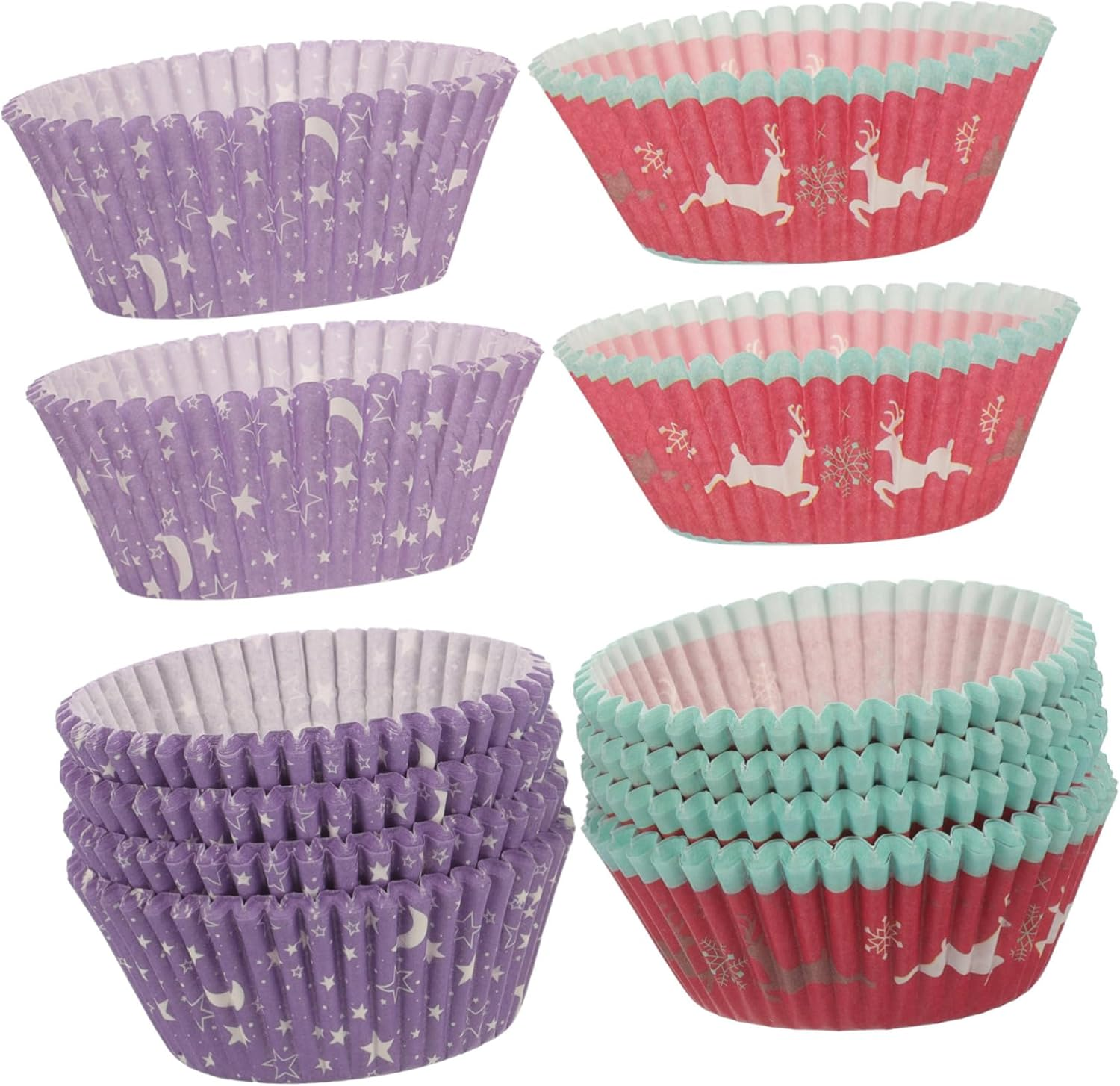 Non-Stick Paper Baking Cups 250Pcs Set Oilproof Cake Liners Heat Proof for Christmas Parties Home Commercial Use image number 6