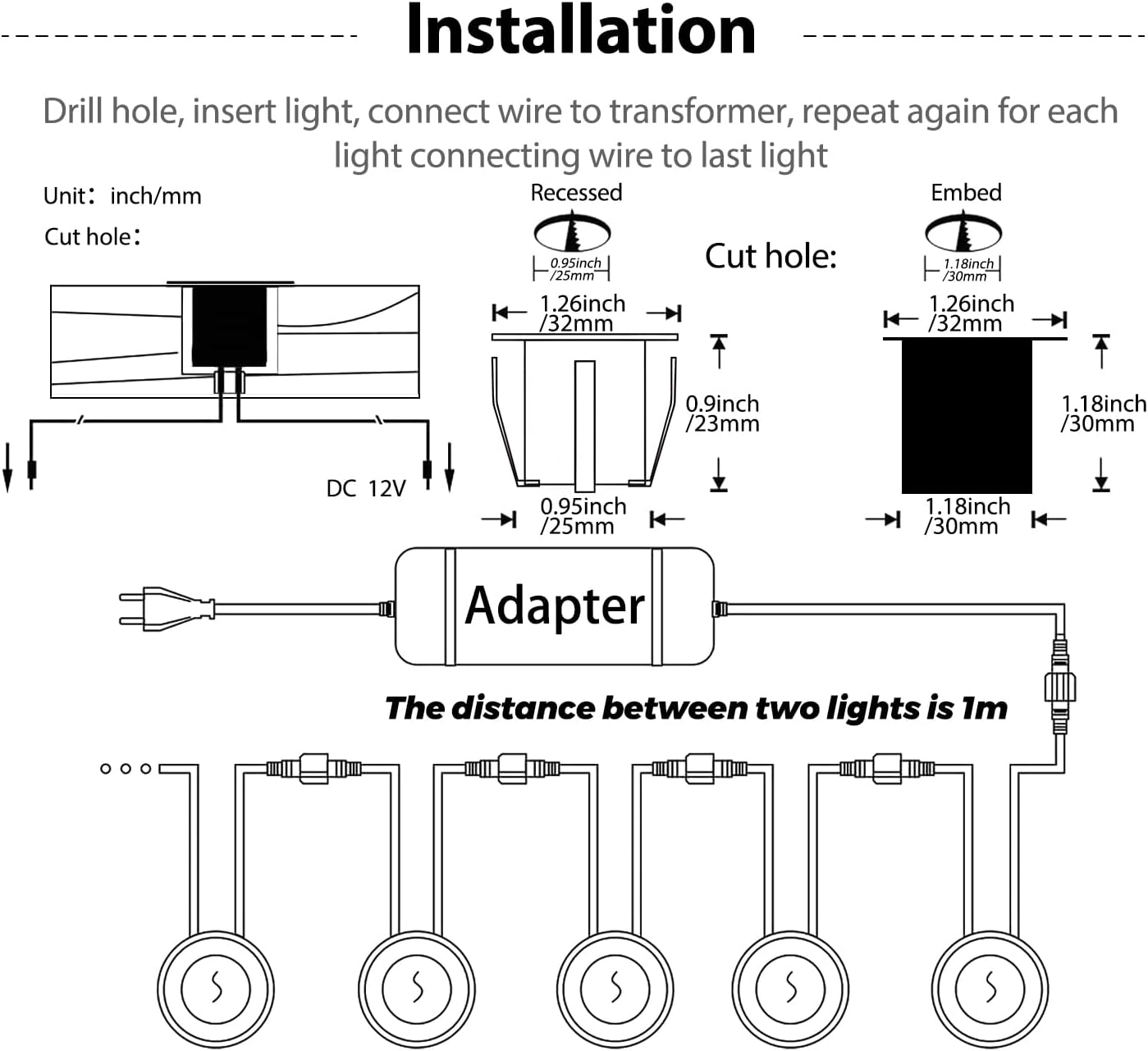 Arotelicht 16Pack LED Deck Lights, IP67 Waterproof Recessed Spotlight with Protecting Shell &Oslash;32Mm, Low Voltage Decking Lights for Outdoor Garden Patio Step Plinth and Indoor Kitchen Floor image number 1
