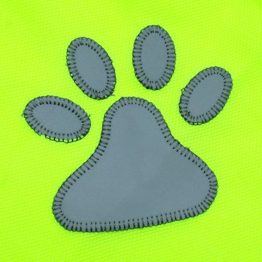 Store Yellow Hi-Vis High Visibility Fluorescent Dog Pet Puppy Safety Vest 5 Sizes Reflective Top Hi Vis Night Jacket Coat Shirt Size L image number 3