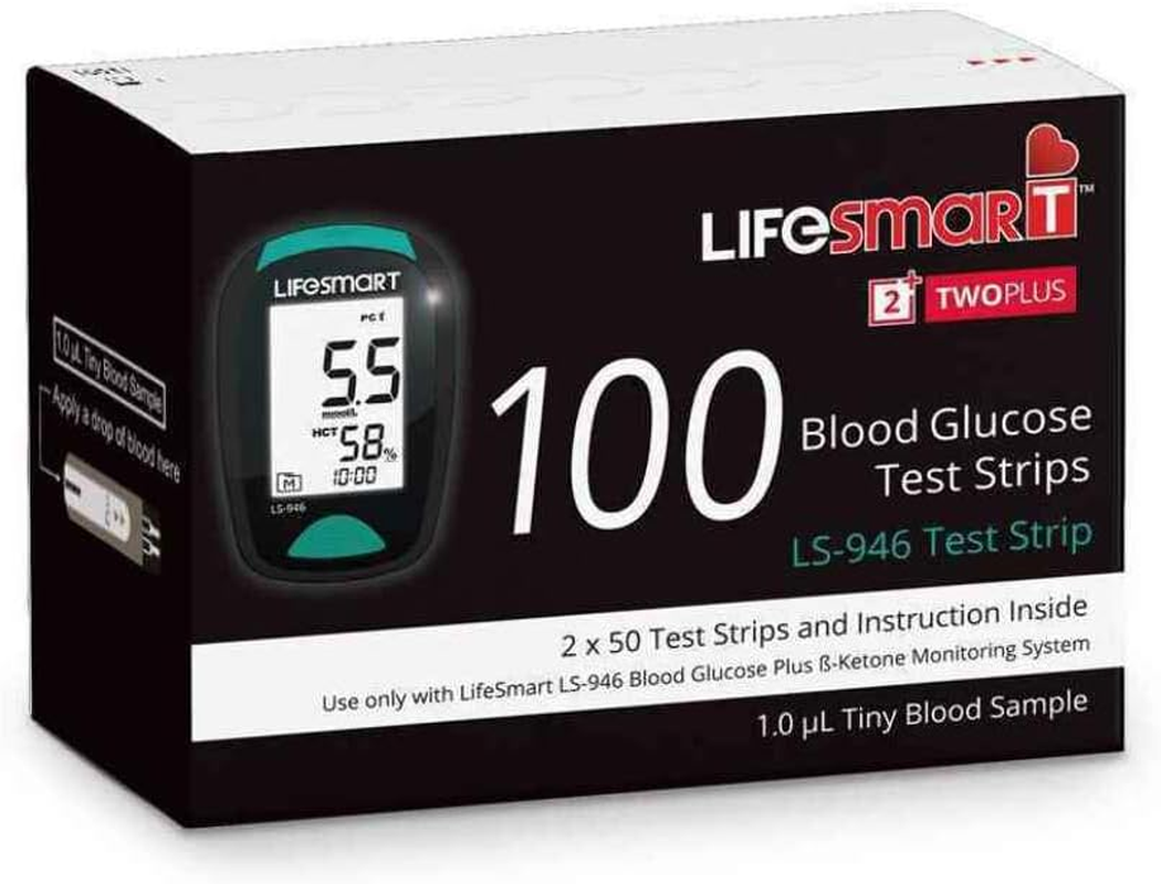 Lifesmart 2Twoplus Blood Glucose Test 100 Strips