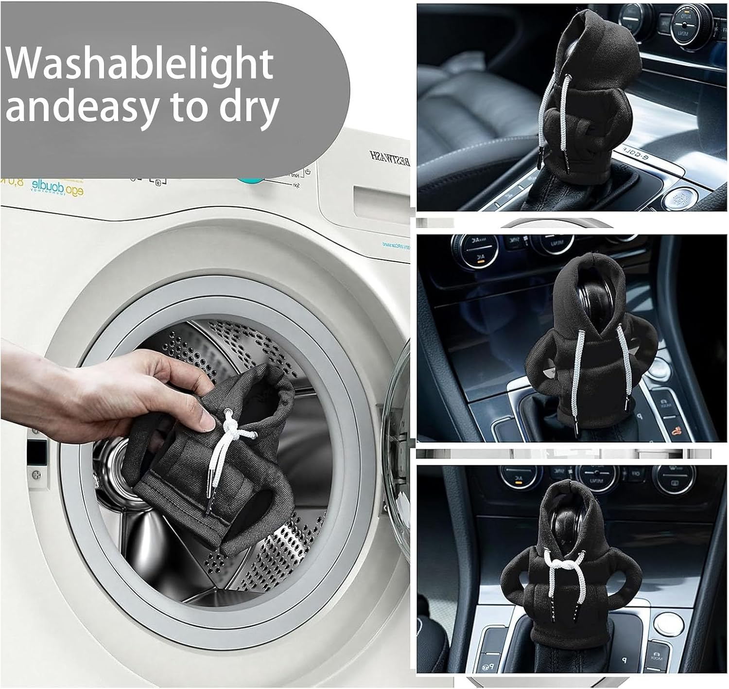 Car Gear Shift Knob Cover - Upgraded Universal Mini Hoodie for Shifter, Cute Automotive Interior Gadget Car Decor Accessory image number 4