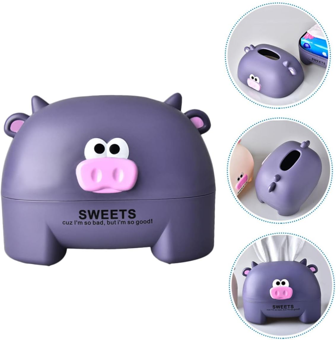 Cartoon Calf Tissue Holder Tissue Dispenser Box Easy Operation Container