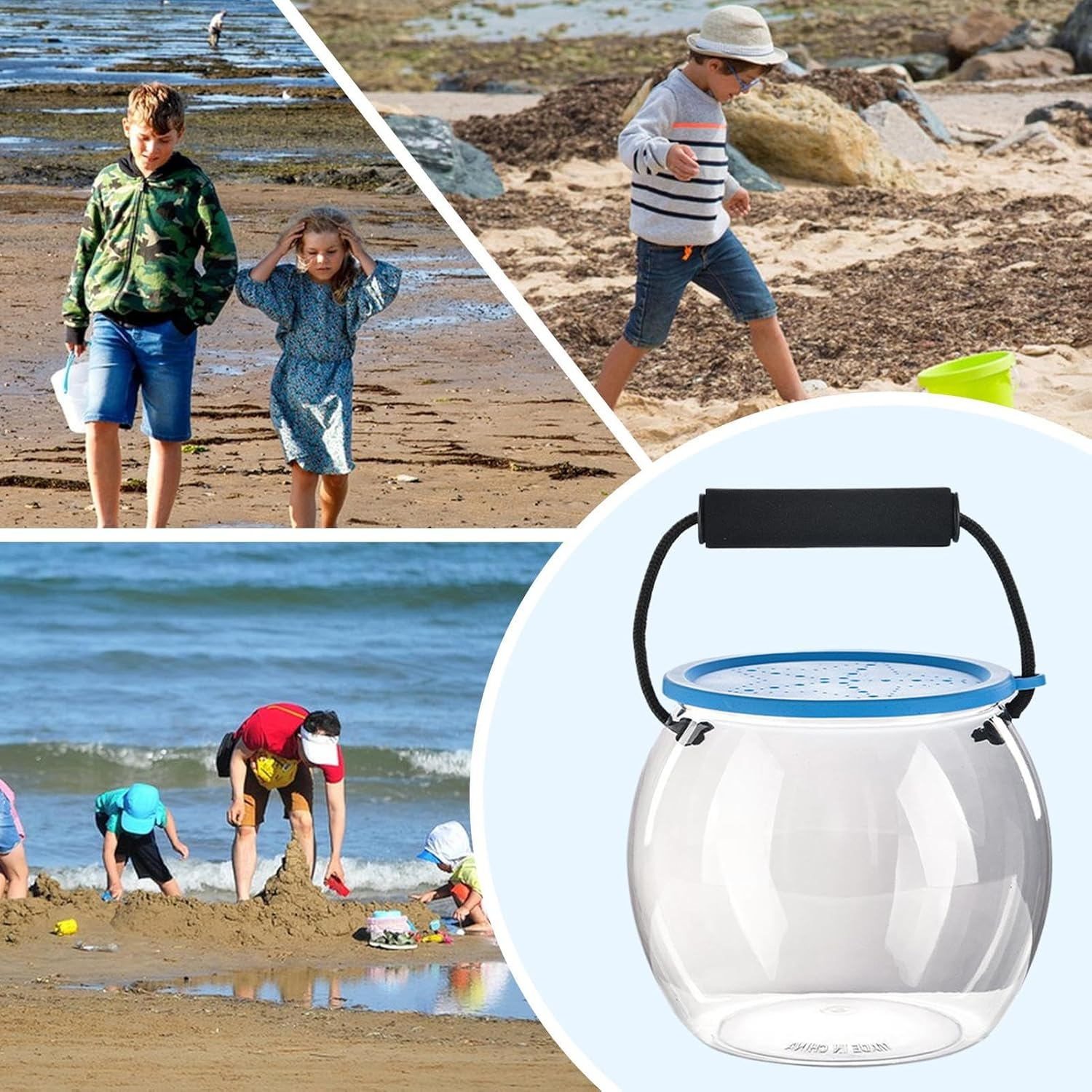 Fish Transport Container &ndash; Clear Travel Tank, Mini Aquarium Box | Lightweight Transparent Carrier for Children Pets Home Office Beach Garden, Portable Aquatic Habitat Decoration image number 6