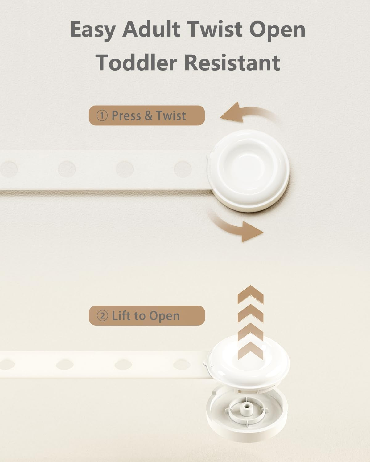 Child Safety Cabinet Locks 8 Pack Baby Proof Cabinet Lock Easy Install with 3M Adhesive No Screws Drilling, Multi-Purpose Latches for Drawers, Doors, Kitchen, Ovens, Toilets image number 5