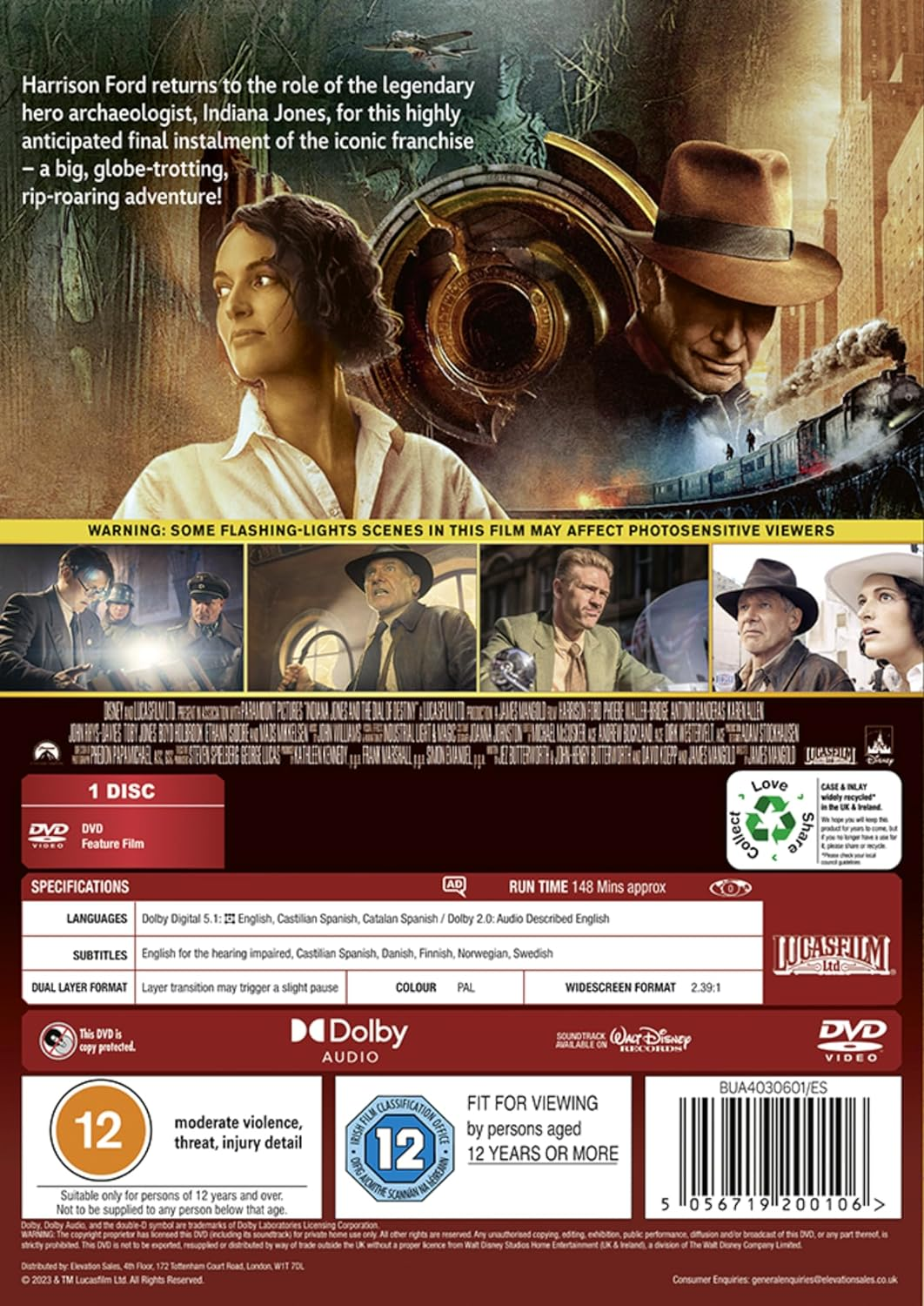 Indiana Jones & the Dial of Destiny [DVD] image number 1