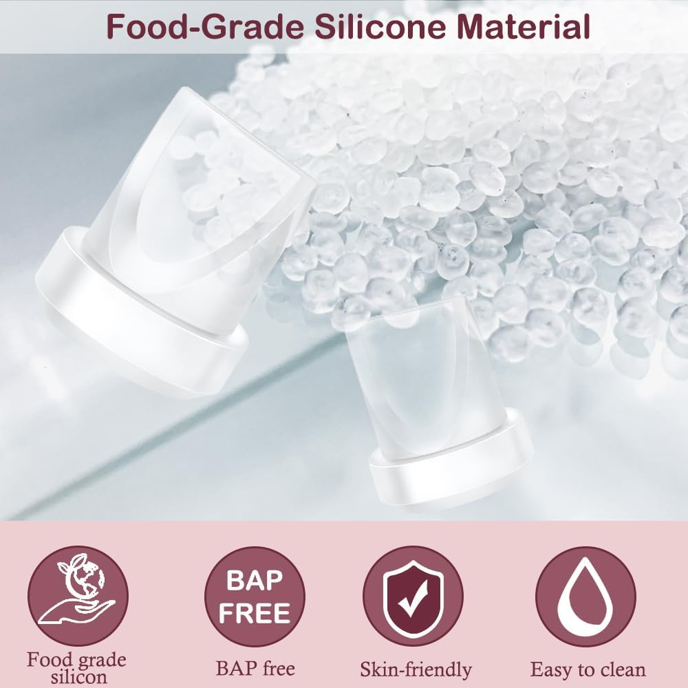 6PCS Duckbill Valves Compatible with Momcozy M5/M6 Wearable Breast Pump, Replacement Pump Parts Accessories Compatible for V2 Pro/V1 Pro Hands Free Breast Pump Parts, Not Original Mom Cozy Accessories image number 1