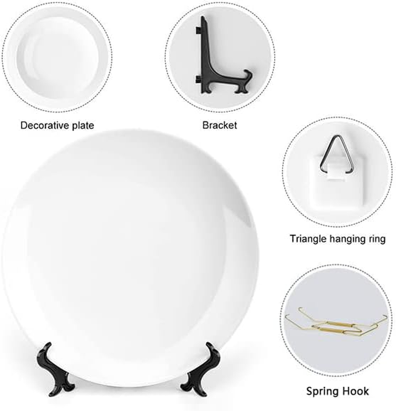 Lina Cavalieri Plate, Wall Decorative Plate, Mysterious Face Plate Wall Hanging Decoration,Including Bracket and Special Spring Hook, 8 Inch, S7 image number 3