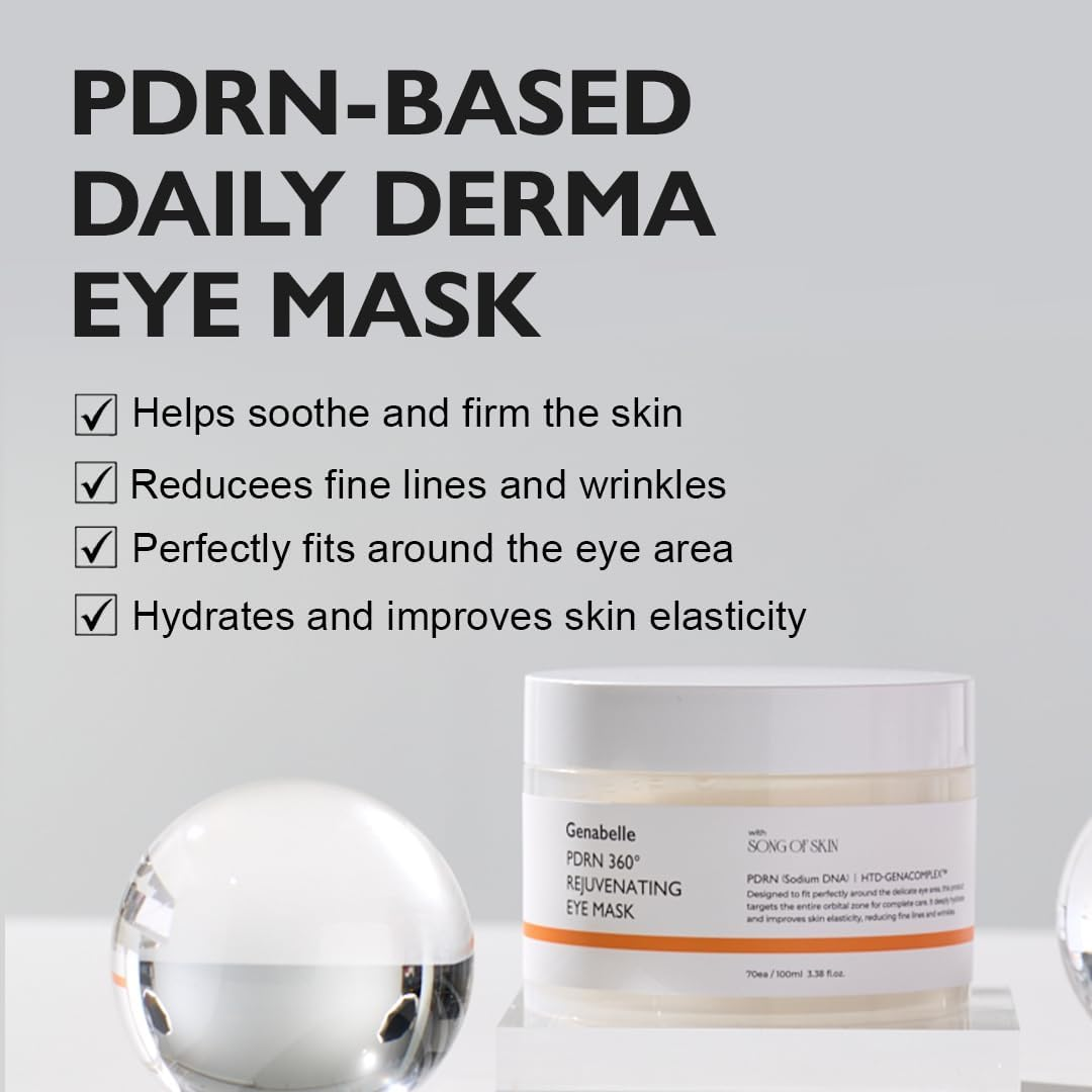 Genabelle PDRN 360&deg; Rejuvenating Eye Mask &ndash; Full Eye Area Care for Hydration, Firming & Elasticity with PDRN & Peptides &ndash; Targets Dark Circles, Puffiness & Fine Lines &ndash; 3.38 Fl Oz. image number 1