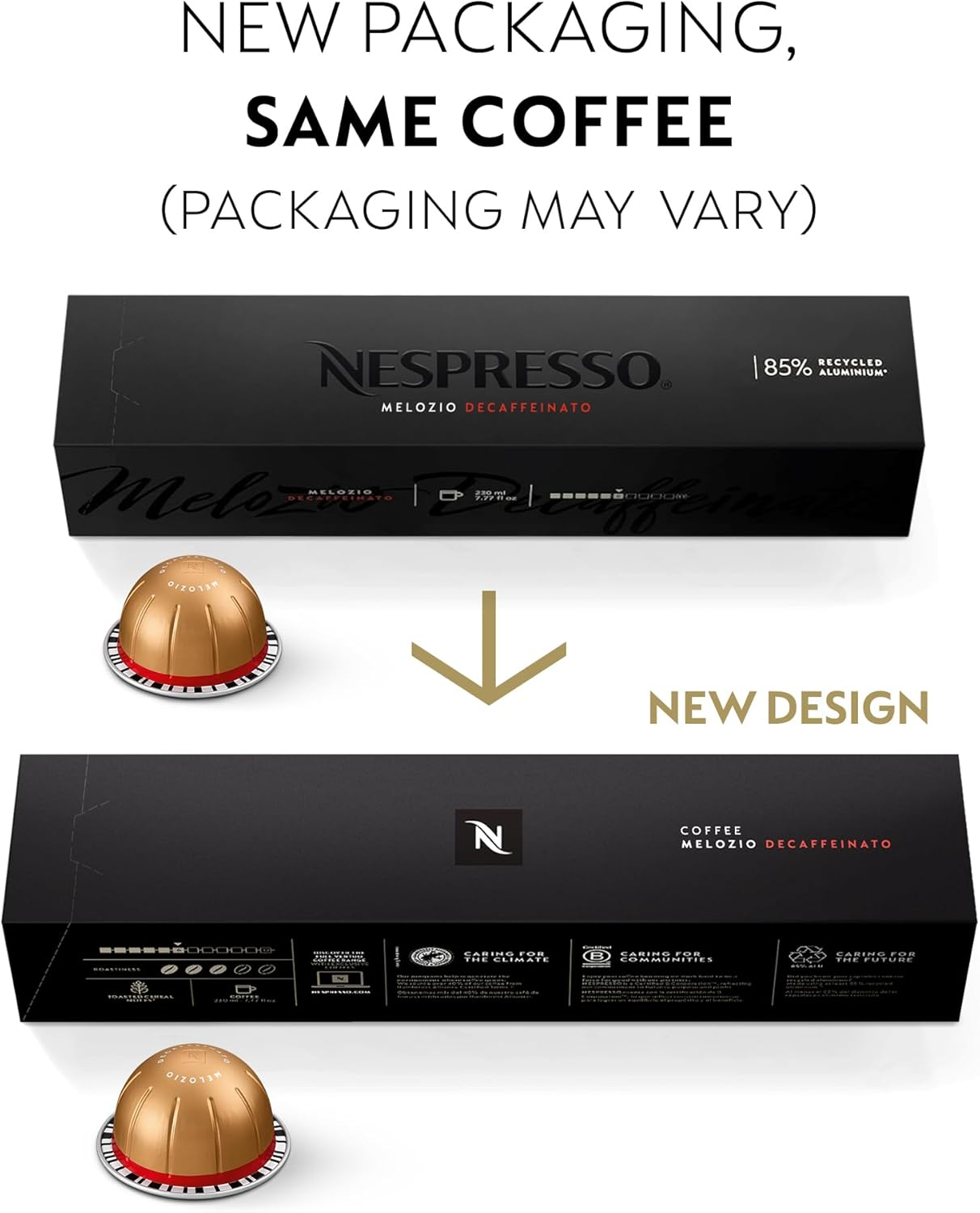 Nespresso Capsules Vertuo, Melozio Decaffeinato, Medium Roast Espresso, 30-Count Coffee Pods, Brews 7.8 Oz. image number 6