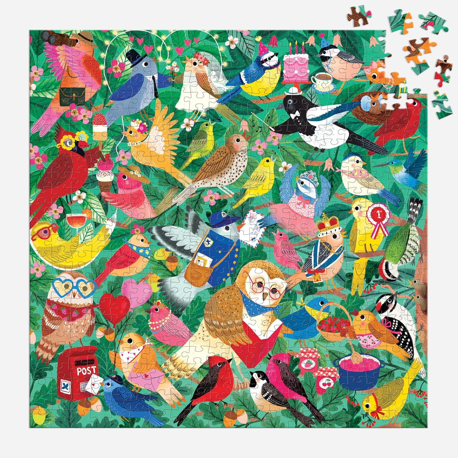 Happy Bird Day 500 Piece Family Puzzle image number 2