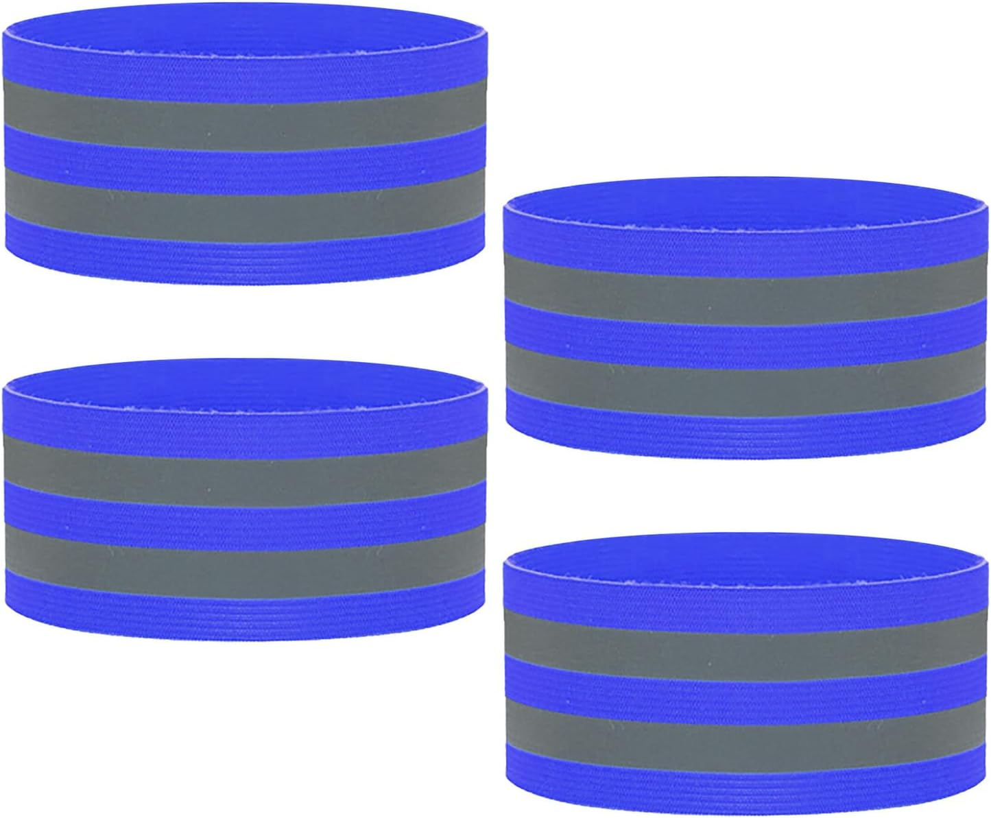 YMWALK 4PCS Hi Vis Reflective Armbands Reflective Strips,High Visibility Safety Reflective Running Gear,Reflective Wristbands for Jogging Running Walking Cycling Outdoor for Adults Children