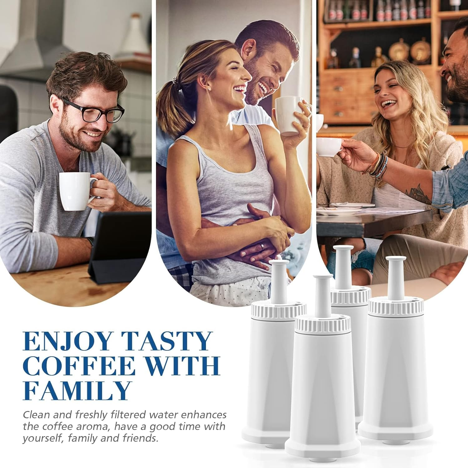 Cabiclean 4 Pack Replacement Water Filter Compatible with Breville Machines, Barista Touch BES880, Barista Pro BES878, Oracle Touch BES990, Oracle Bes980,Dual Boiler BES920, Bambino, Claroswiss & Sage image number 4