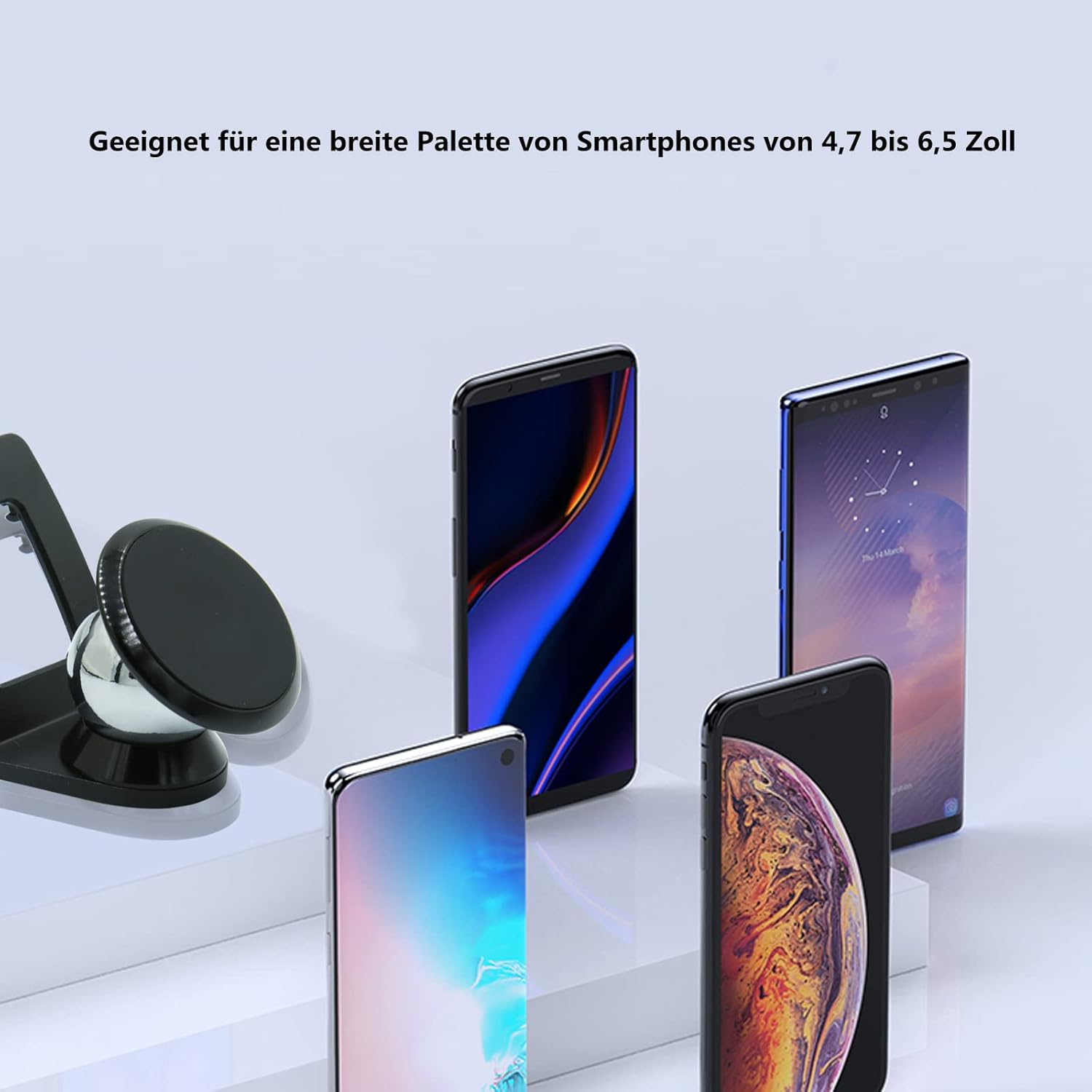 Car Mobile Phone Holder Compatible with Audi Q5 8R and SQ5 Suitable for Smartphone and GPS with Magnetic Mobile Phone Holder 360 Degree Adjustable Viewing (Black) image number 4