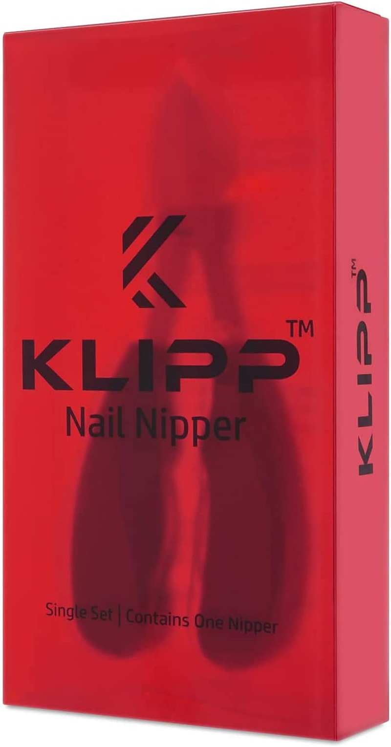 Toe Nail Clippers for Thick Nails &ndash; KLIPP Toenail Clippers Ingrown and Cuticle Nipper Trimmer Made of Rustproof Stainless Steel with Short Curved Blades, Ergonomic TPU Grips and Dual Spring Mechanism image number 6