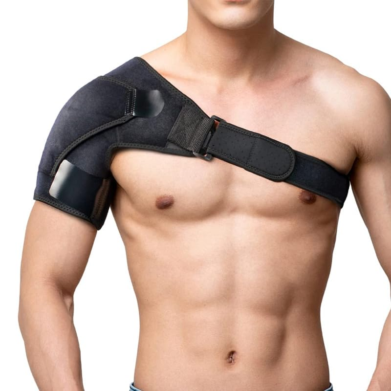 Shoulder Support Brace with Pressure Pad for Men & Women &ndash; Relief for Torn Rotator Cuff, Tendonitis, Dislocation, AC Joint, Bursitis, Labrum Tear, and Shoulder Pain &ndash; Universal Fit for Left or Right Shoulder, Adjustable image number 3