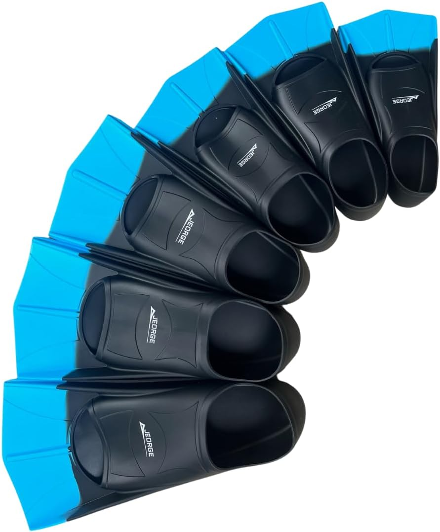 JEORGE Short Blade, Swimming Training Fins, Sizes for Men, Women and Kids, Includes Travel Mesh Bag image number 3
