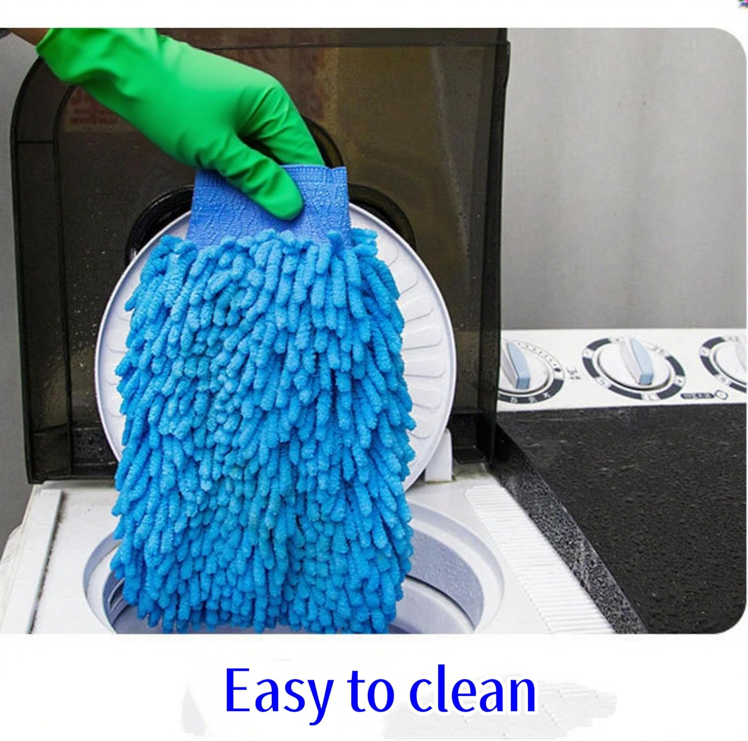 2 Pack Microfiber Wash Glove + Free Polishing Cloth | Ultra-Soft, Scratch-Free | Wet/Dry Use for Car, RV & Household Cleaning image number 5