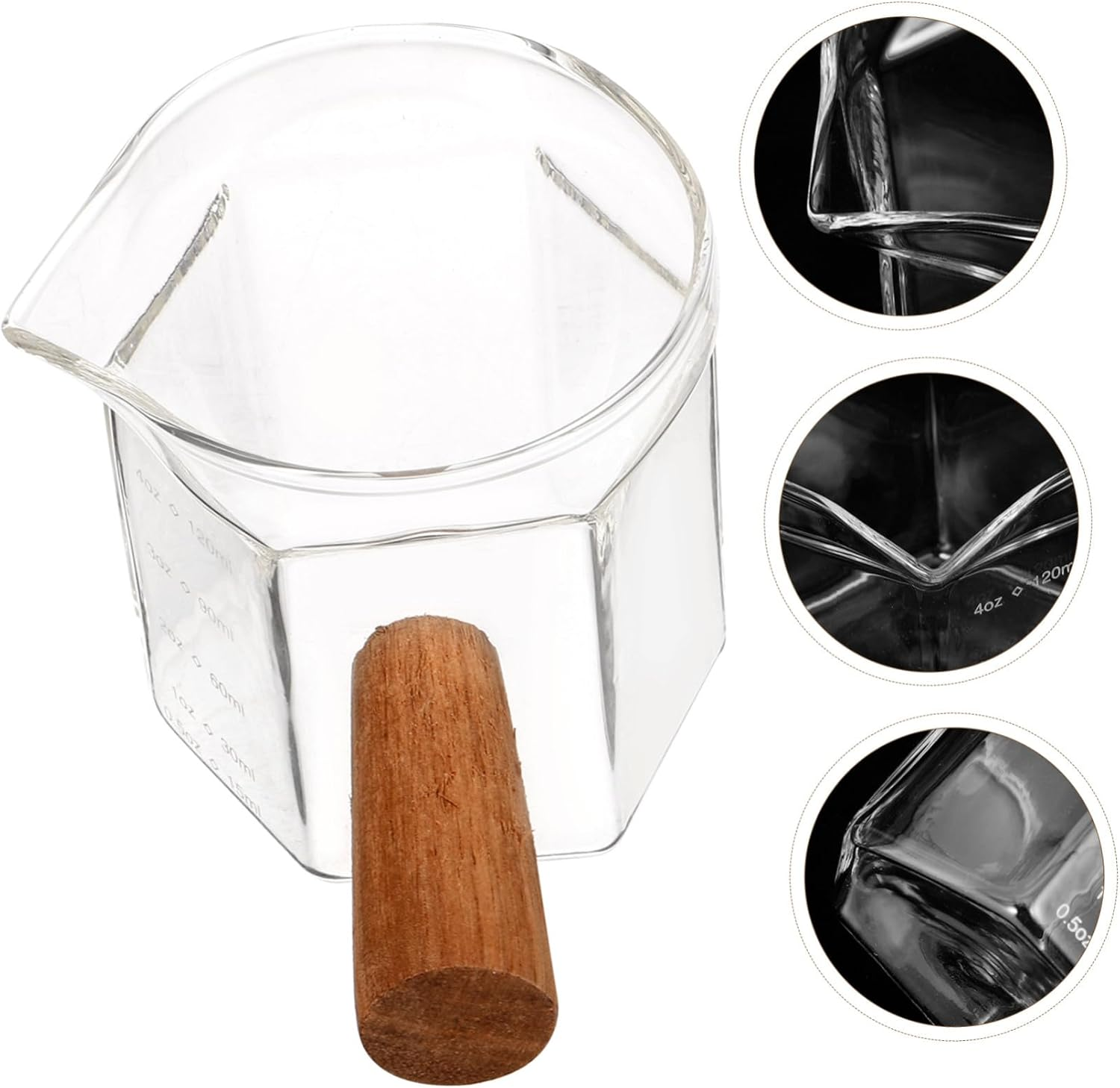 ABOOFAN Glass Milk Measuring Cup for Espresso Scale for Home Coffee Brewing and Milk Frothing image number 5