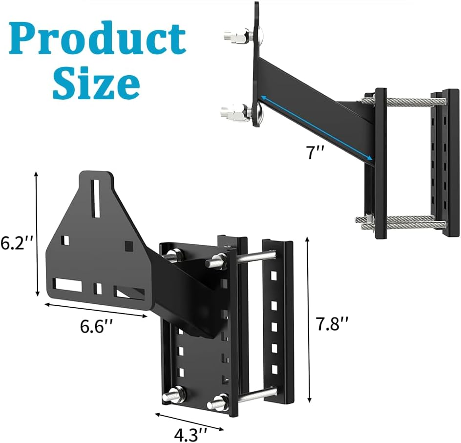 Heavy-Duty Trailer Spare Tire Carrier Mount,Universal Fit 4/5/6/8 Lug Wheels,Up to 160 Lbs Capacity,For Utility Boat RV Trailers,4"-6.5" Bolt Patterns image number 1
