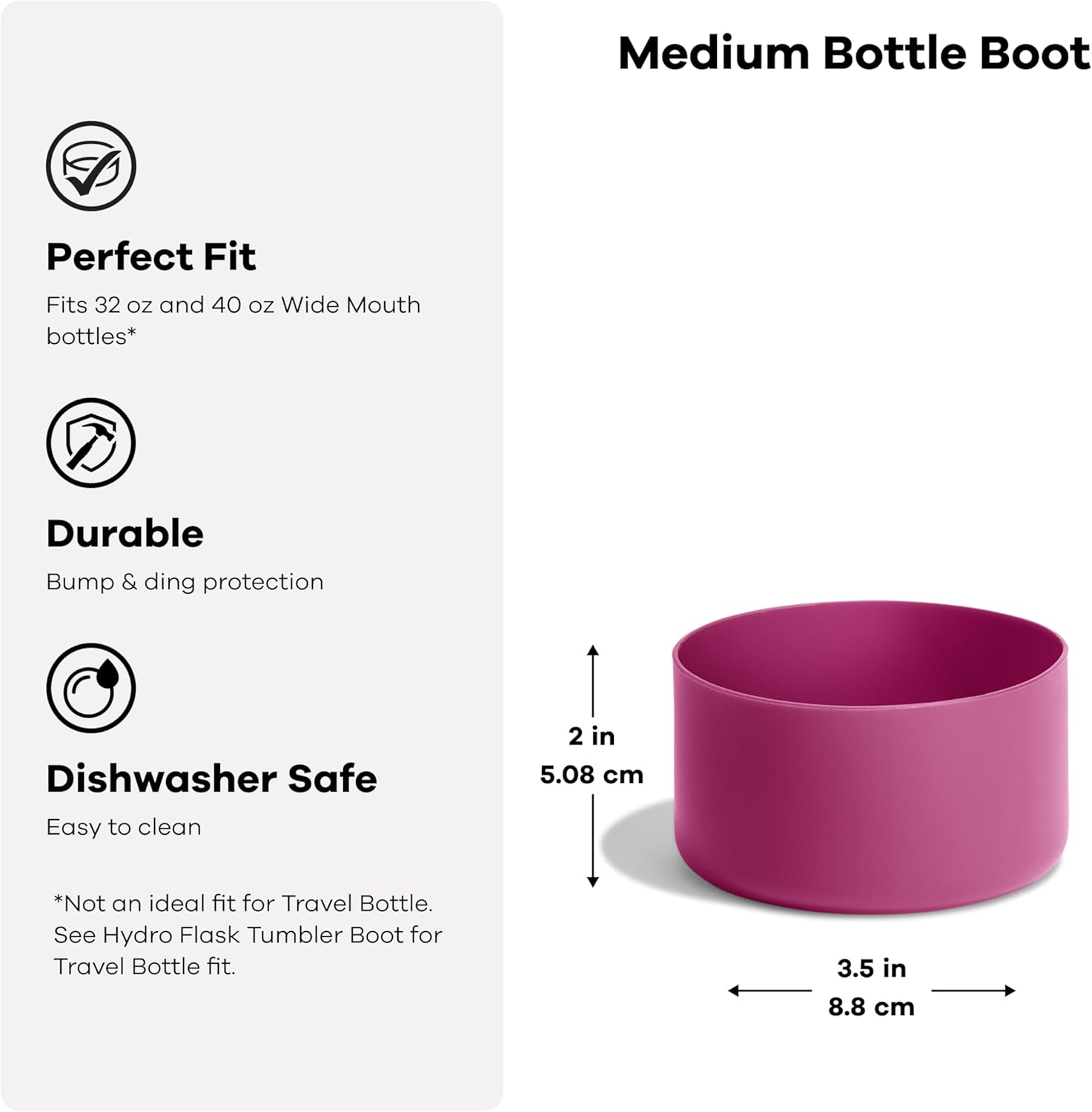 Hydro Flask Flex Boot - Accessory Silicone Water Bottle Protector - Dishwasher Safe, Bpa-Free, Non-Toxic image number 5