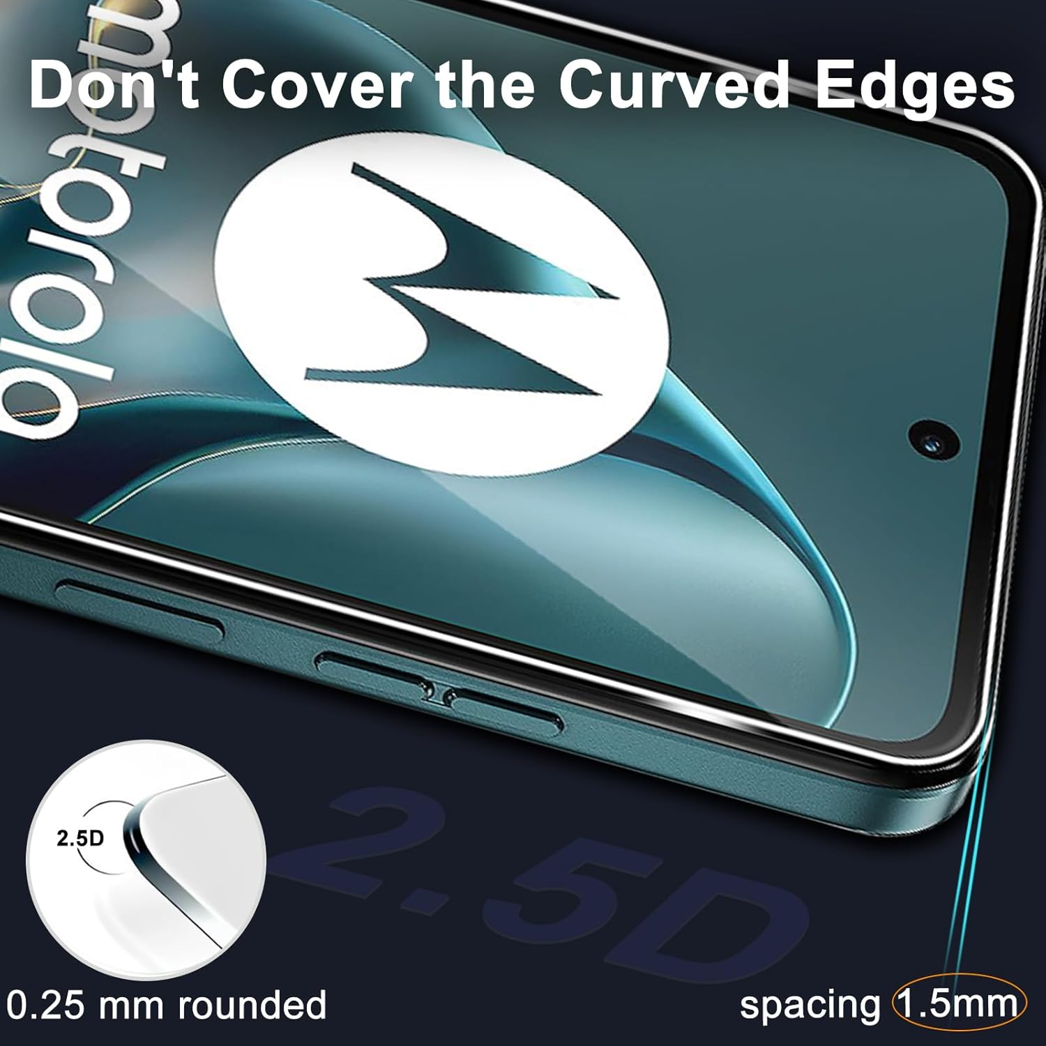 GEEMEE Tempered Glass Screen Protector for Motorola Moto G05/Moto E15, Pack of 2 Screen Protectors + 2 Camera Film, 9H Hardness Anti-Scratch Film HD Protective Glass Screen Protector image number 2