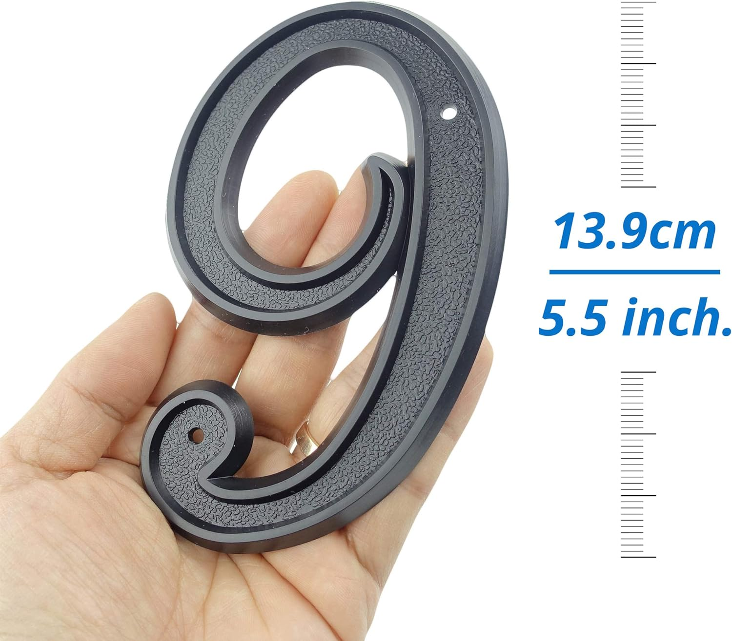 HASWARE 5.5 Inch House Number Modern Door Numbers Street Home Address Numerals,Black ABS Plastic (2) image number 2