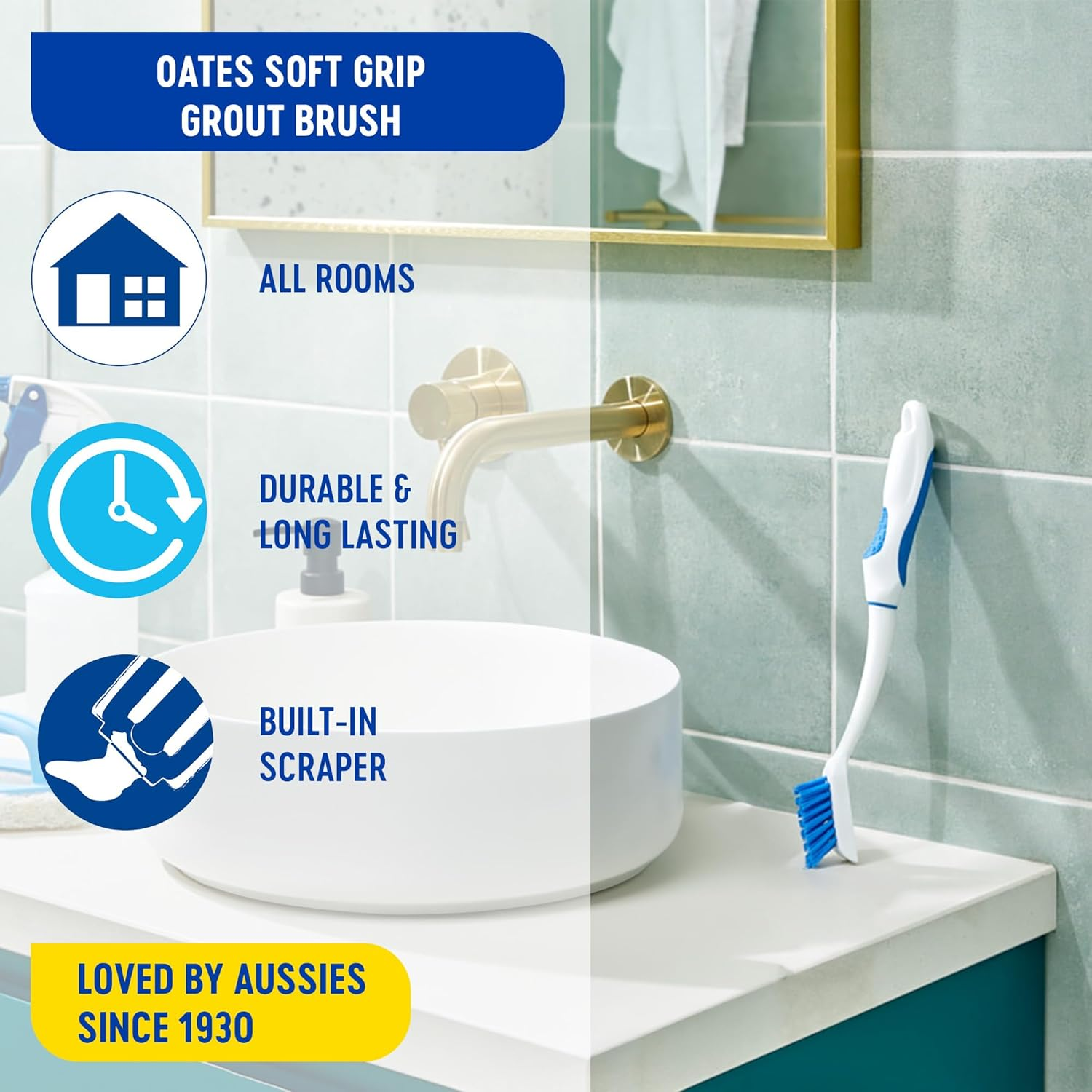 Oates Soft Grip Grout Brush image number 1