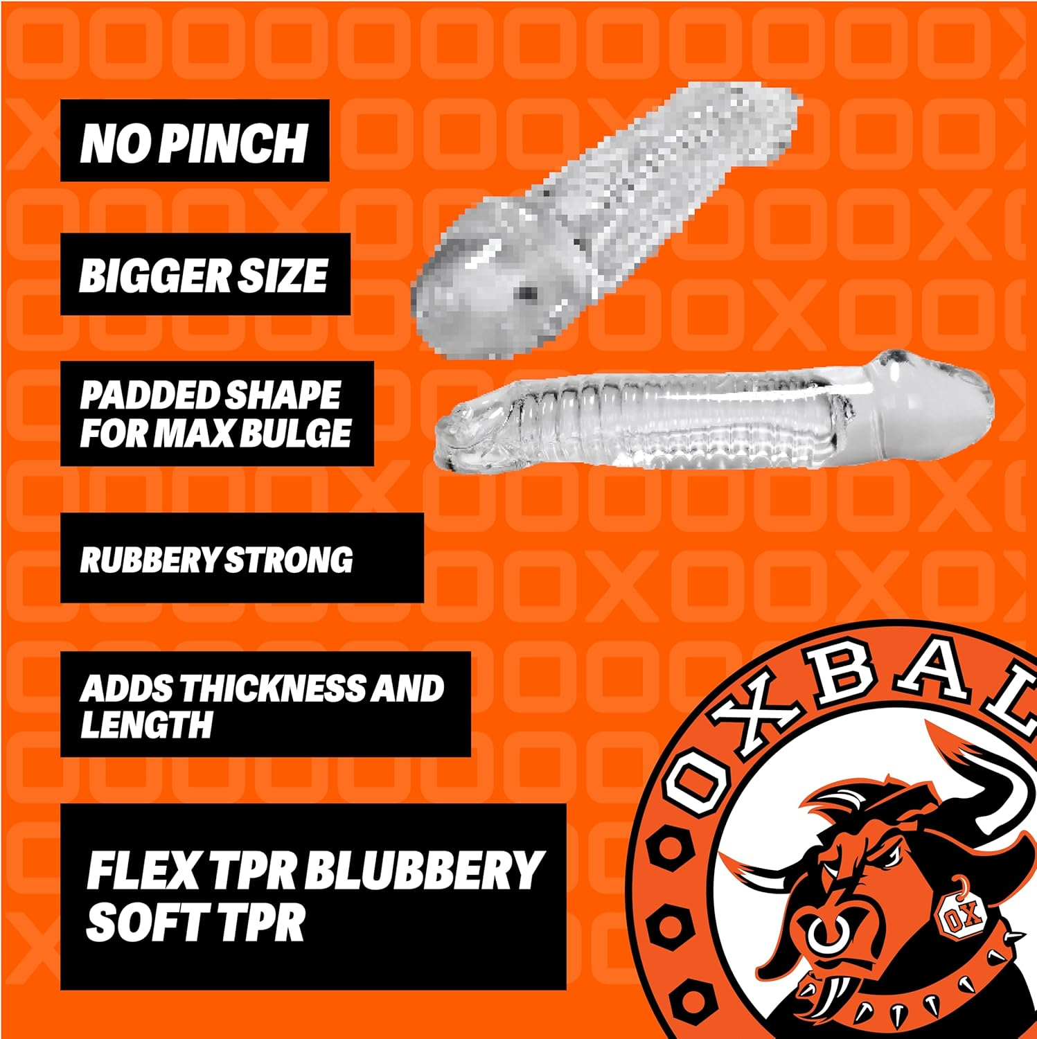 Oxballs Muscle Cocksheath, Clear, 308 Gram image number 5