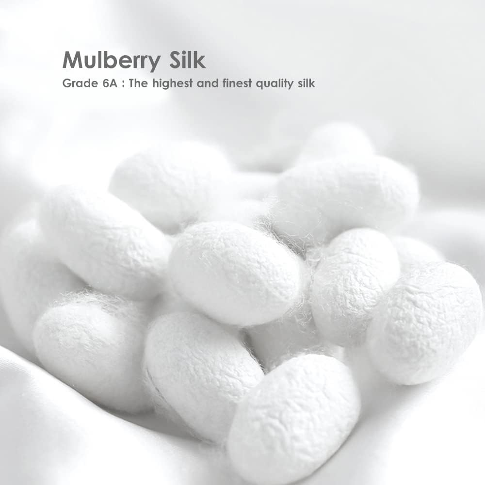 Two-Sided 100% Mulberry Silk Hypoallergenic Pillowcase Slip Skin Face Hair Beauty Care Gift Box, Grade 6A (Taupe) image number 4