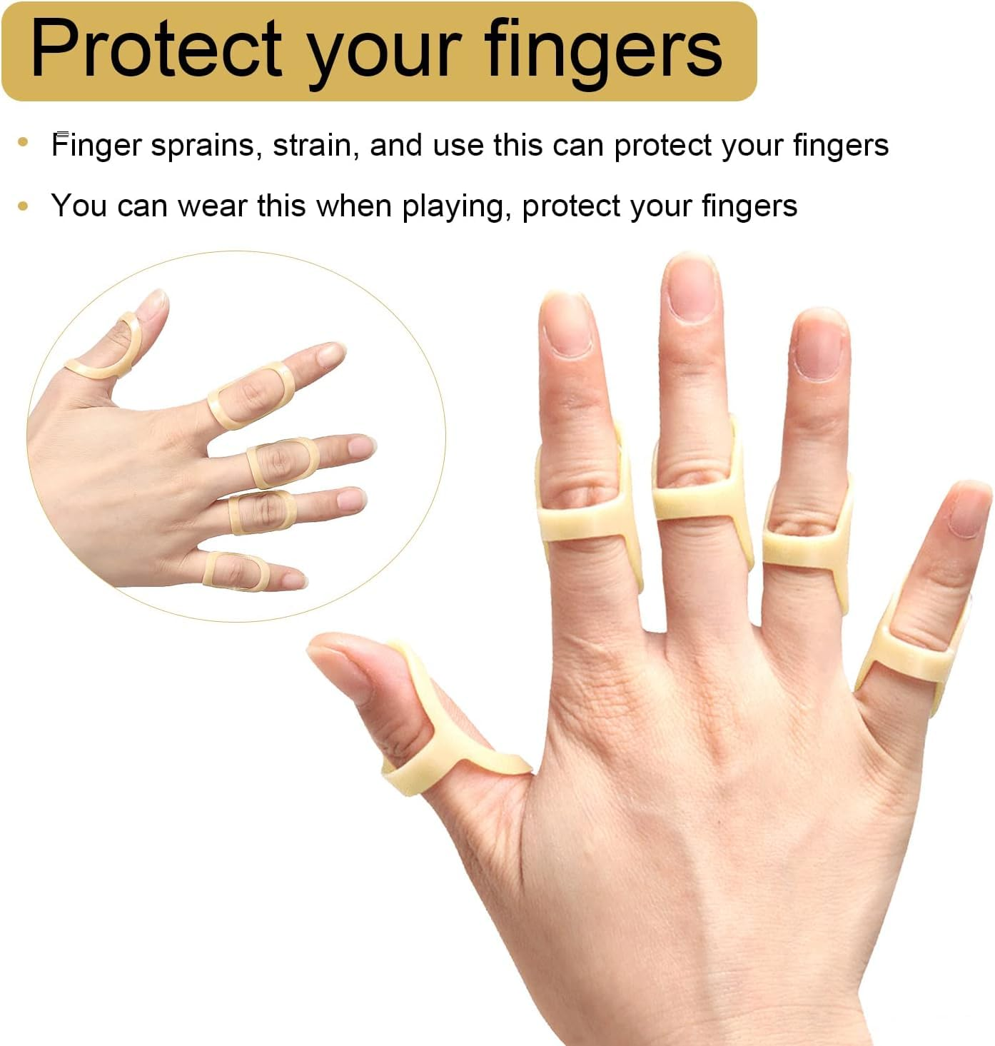 Oval Finger Splint,5Pcs Comfortable Finger Support Brace,Oval 8 Finger Splint,Comfortable Trigger Finger Splint,Thumb Brace to Support and Protection for Trigger Finger and Other Finger Conditions image number 6