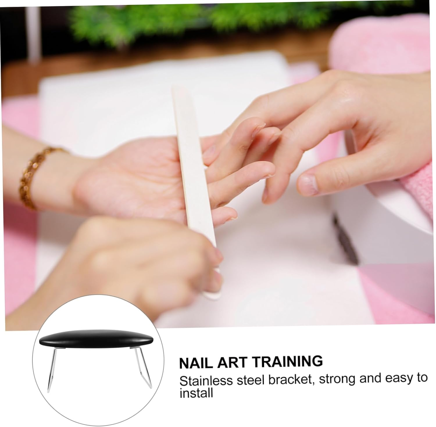 SHERCHPRY Portable Nail Hand Pillow Arm Rest Stylish Manicure Accessory Comfortable for Nail Salons Artists image number 2