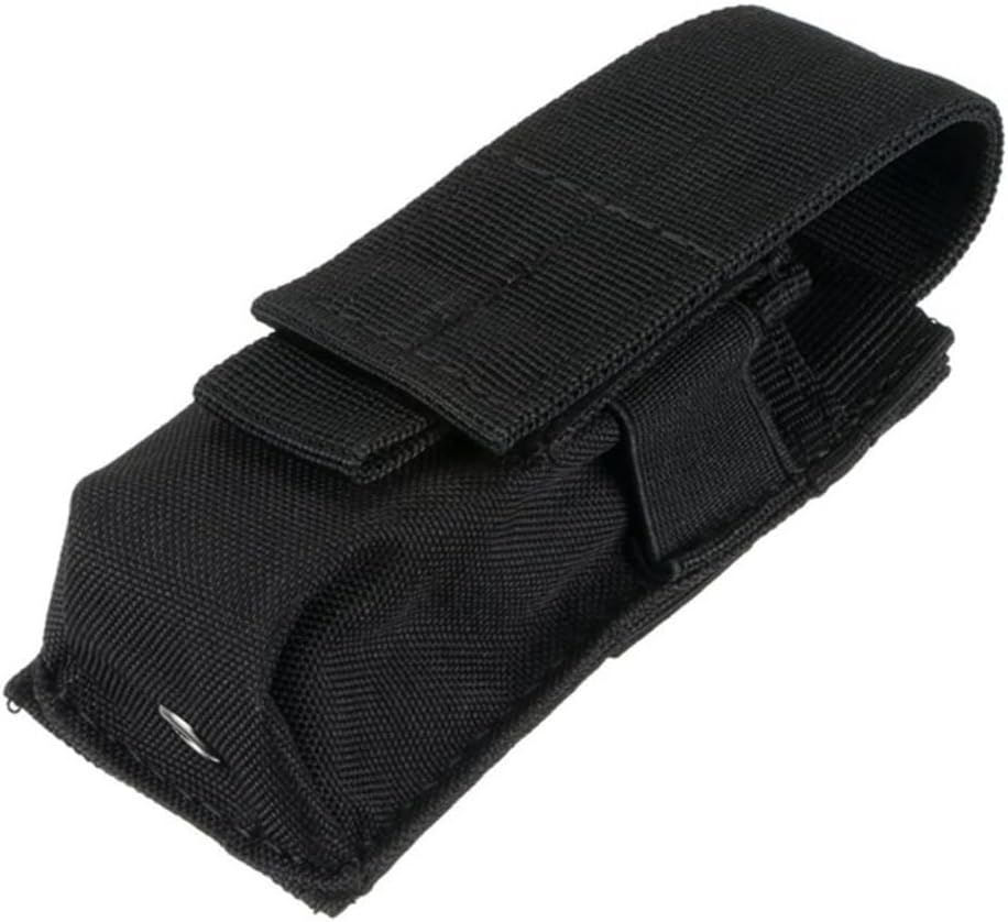 Poemtian Flashlight Pouch Nylon Flashlight Torch Pouch Tactical Flashlight Holster Belt Holster Holder Torch Carry Case for Climbing Trekking Outdoor Activity image number 3