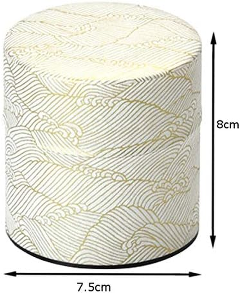 Pokkan a Japanese Tea Tin Canister, Air Tight, Double Lid, 100G Tea Capacity (Wave - Japanese Traditional Wave Pattern, S - 100G)