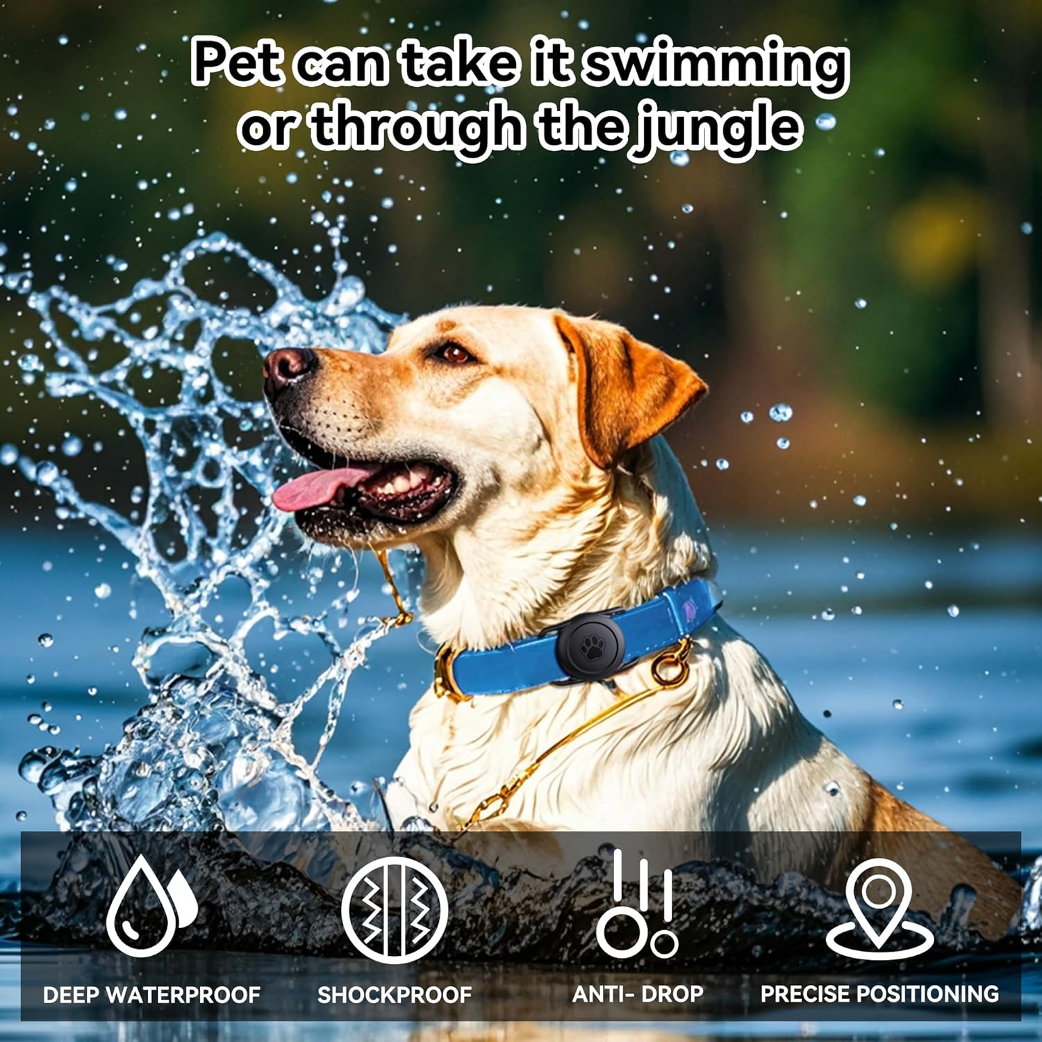 Citymore for Apple Airtag Dog Collar Holder,2Pack Waterproof Air Tag Cat Collar,Soft Silicone Airtag Case for Dogs&Cats,Apple Air Tag Holder for Pet Collar - Fits All Width Collars image number 2