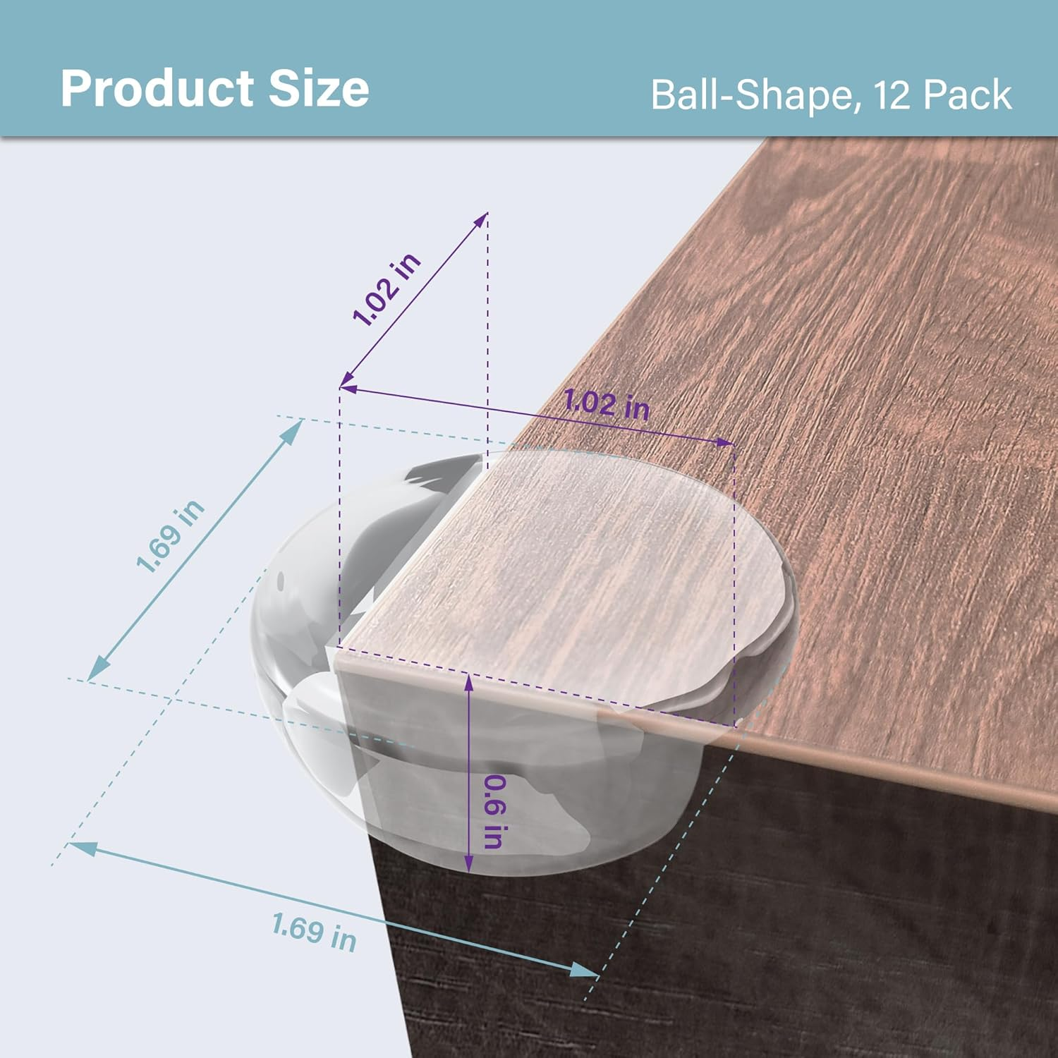 Corner Protectors Guards for Baby (12 Pack), Furniture Corner Guard & Edge Safety Bumpers, Baby Proof Bumper & Cushion to Cover Sharp Furniture & Table Edges, Transparent image number 3