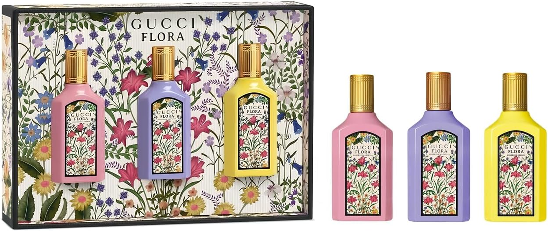 Gucci Flora Gorgeous Gardenia + Magnolia + Orchid for Women Mini Gift Set Edp 3X5Ml