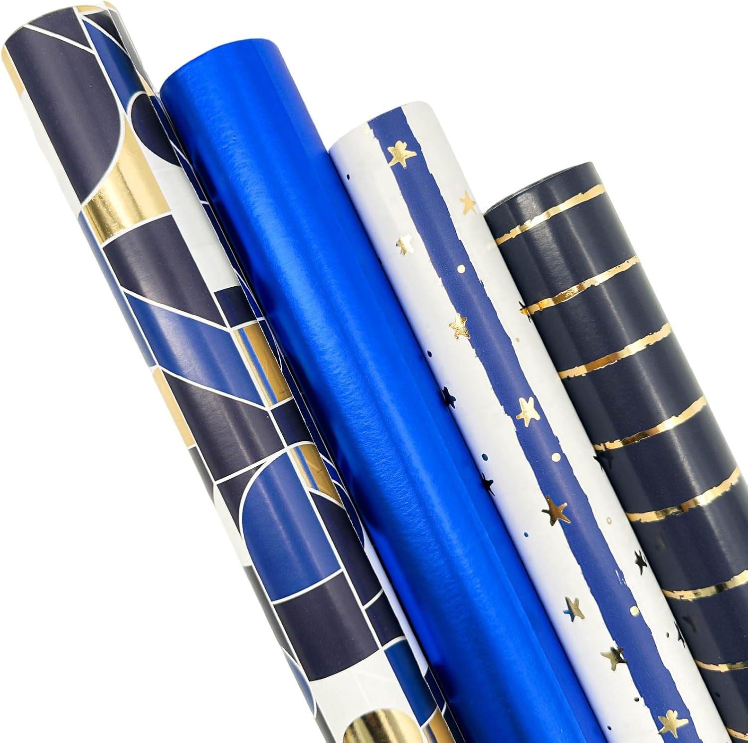 3 Rolls Birthday Wrapping Paper Roll - 17 in X 120 in per Roll - Sparkly Rainbow Holographic Wrapping Paper for Girls Kids Birthday Gift Wrap