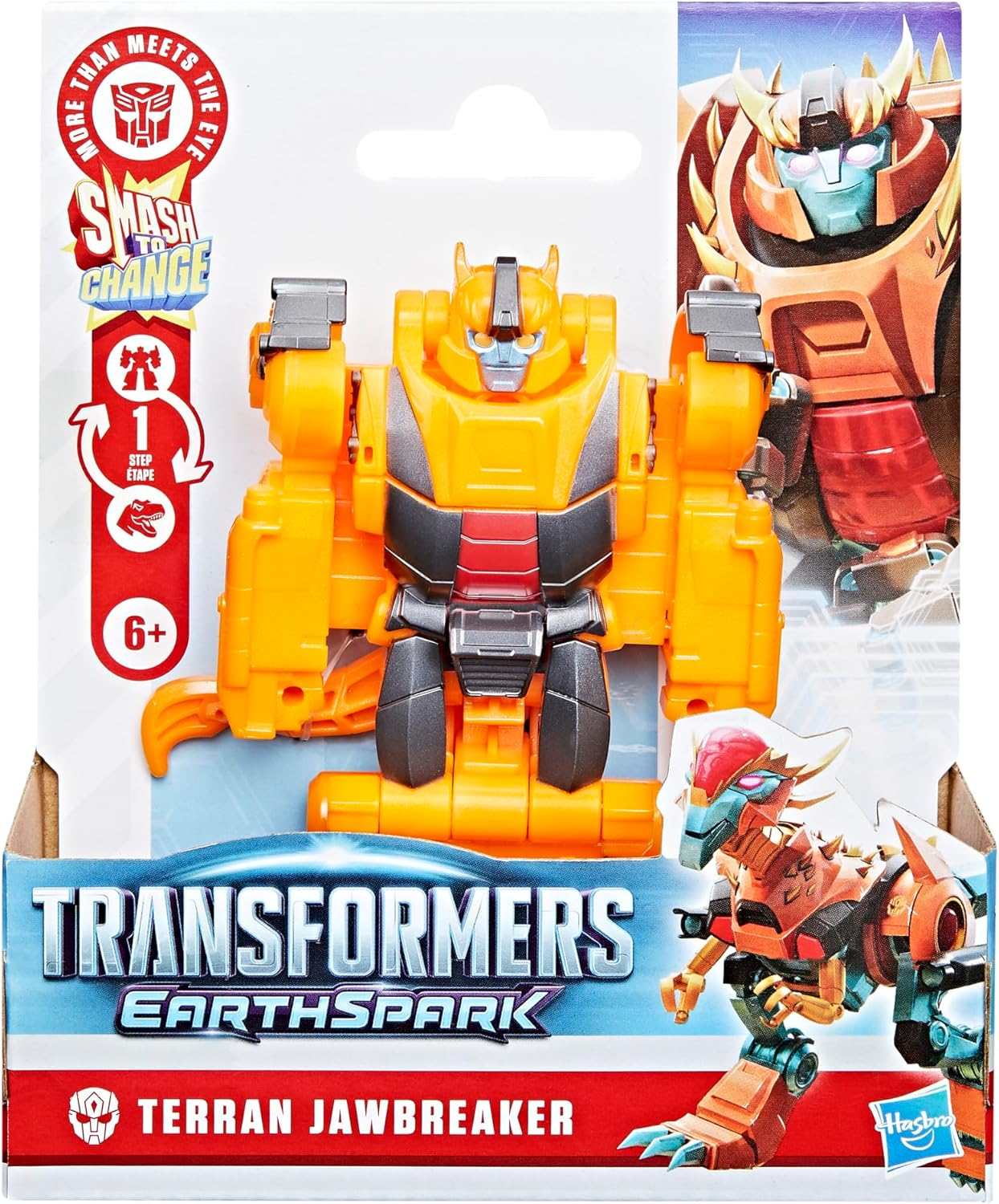 Transformers Earthspark 1-Step Smash Changers Terran Jawbreaker 4-Inch Action Figure, Robot Toys for Boys and Girls 6 and Up image number 5
