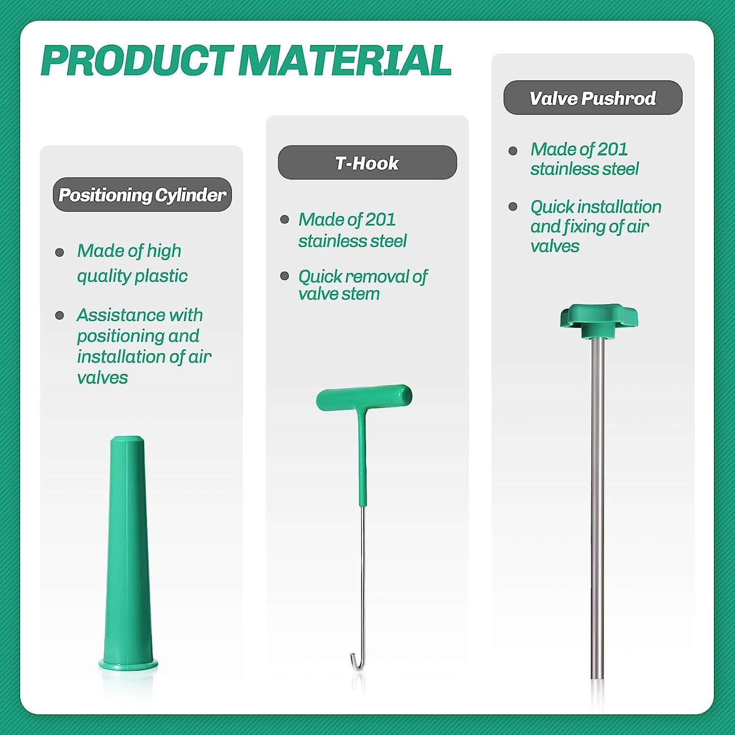 Tire Valve Stem Core Quickly Replacement Tool Kit,Perfect Tool for Replacing Leaky Valves in Cars,Trucks,Motorcycles, Etc.With 4PCS TR413 Valve Stems image number 6