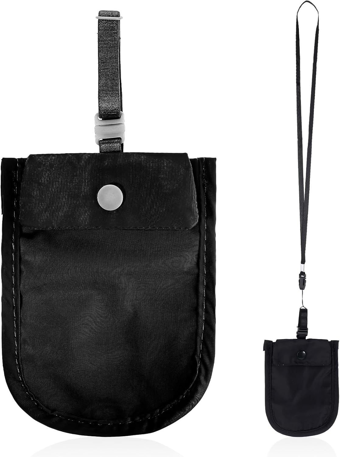 Travel Bra Wallet for Women, Hidden Bra Wallet Secret Stash Pocket Protect Your Credit Cards Valuables with Adjustable Elastic Strap Undercover Stash for All Underwear Sizes Machine Washable(Black) image number 5