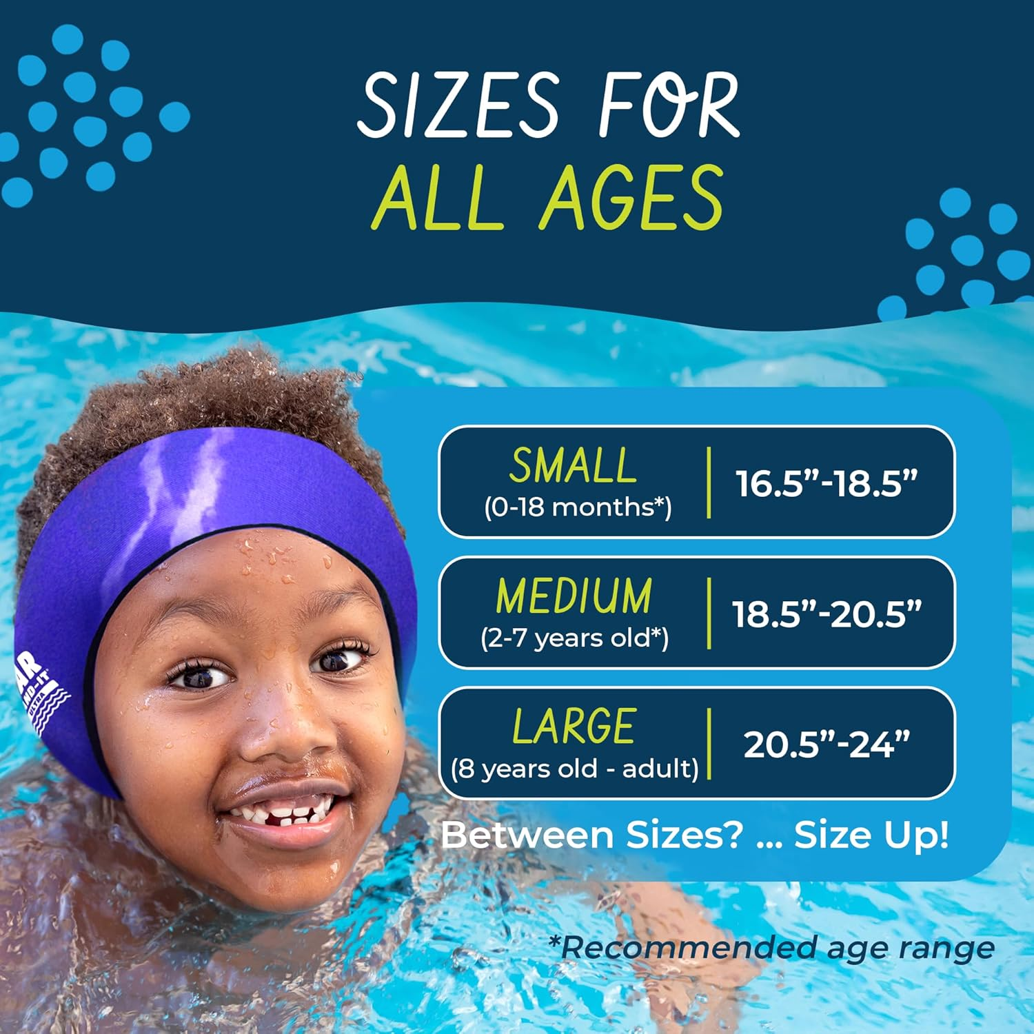 Ear Band-It Ultra Swimming Headband - Best Swimmer'S Headband - Keep Water Out, Hold Earplugs in - Doctor Recommended - Secure Ear Plugs - Invented by ENT Physician (Sea Life, Small (Ages 1-3)) image number 3