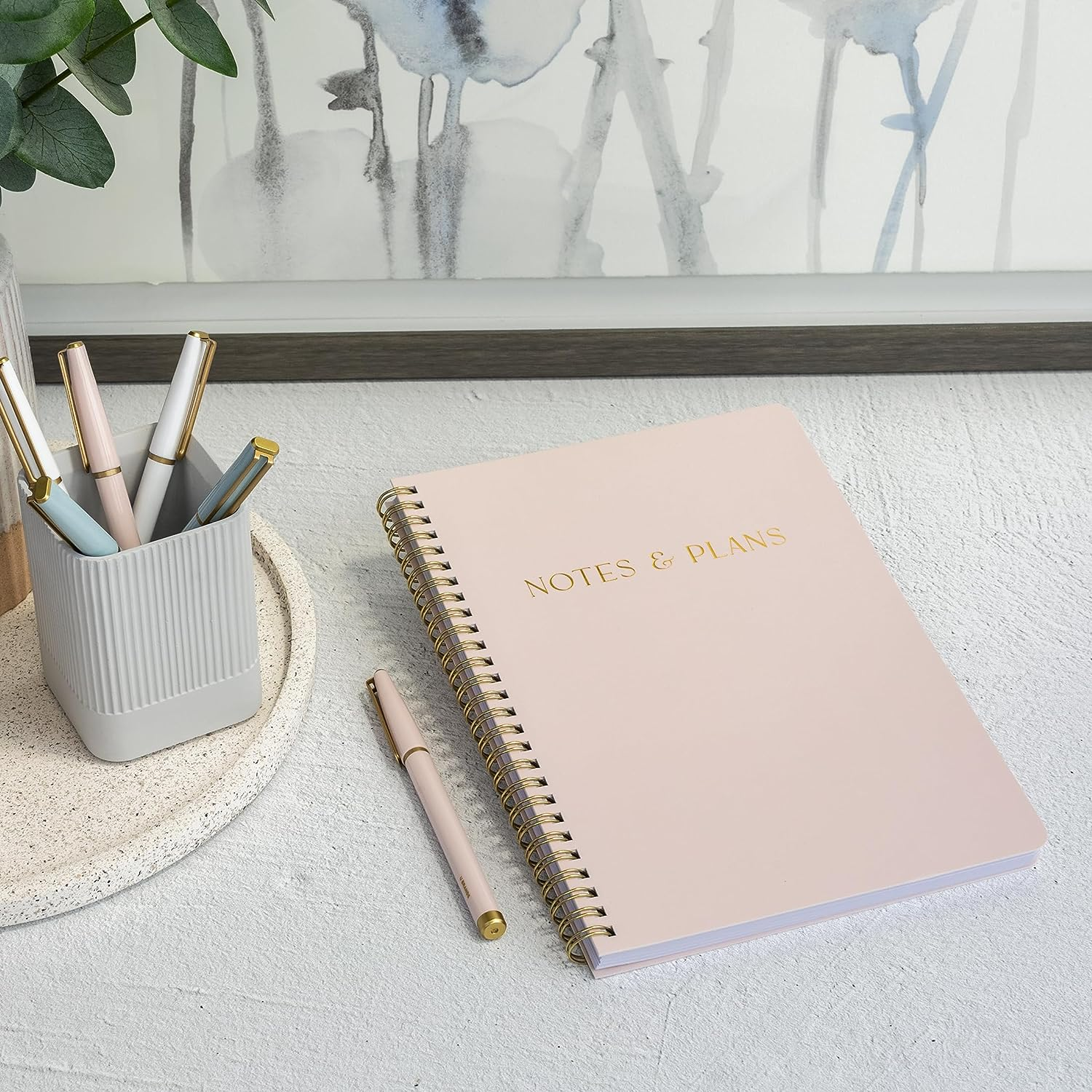 Simplified Daily Planner and Notebook with Hourly Schedule - Aesthetic Spiral to Do List Notepad to Easily Organize Your Tasks and Appointments - Stylish Book and School or Office Supplies for Women