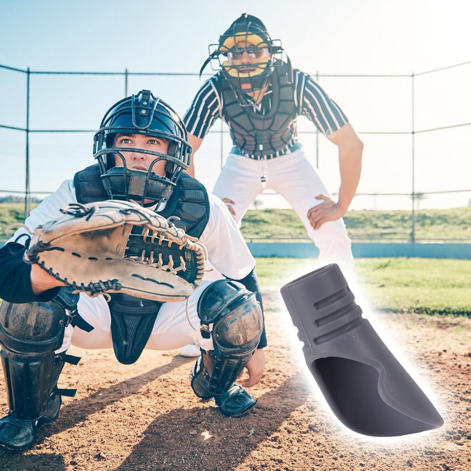 Thumb Guard for Baseball & Softball, Silicone Protective Shield Softball Pro Hitter Catcher Gear Thumb Protector Batting for Hand Injury Prevention(Large) image number 2