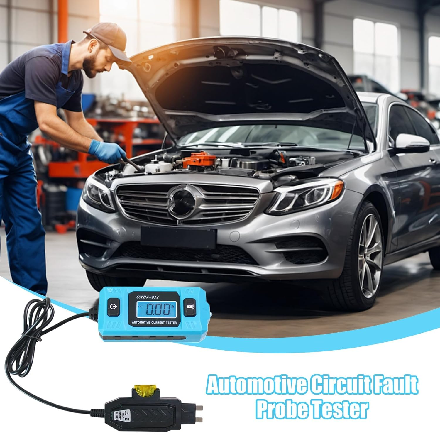 Car Circuit Tester | High Precision Portable Current Checker,Automotive Fault Probe Tester,For Professional Repair Personnel Vehicles Outdoor Fog Lights Horn Engine Radio image number 1