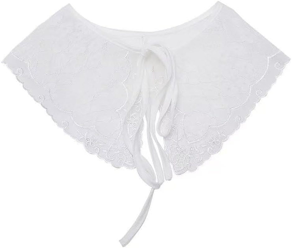 Women'S Lace Neck Ruff Collar Mini Cape Lace Lace Shawl image number 3