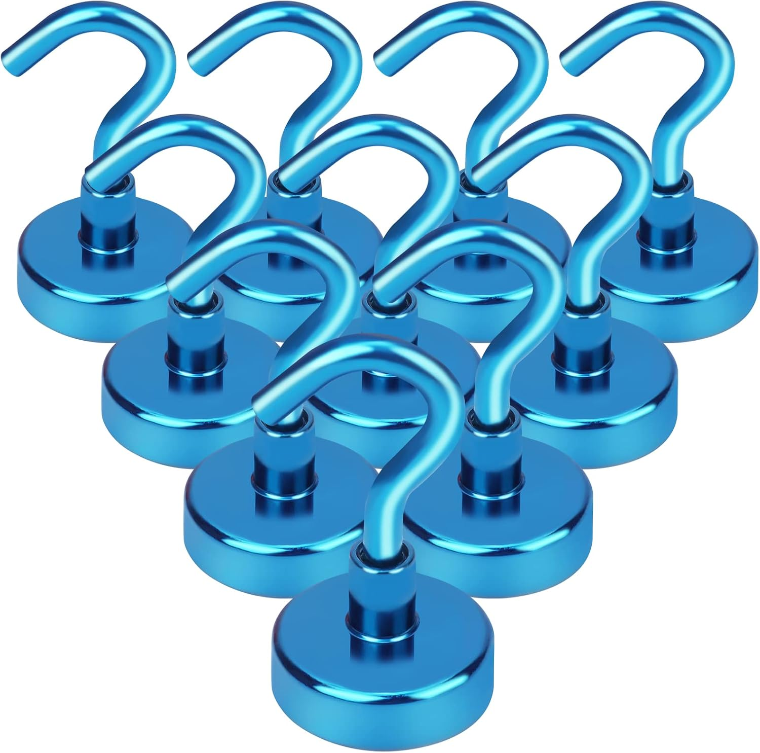 E BAVITE Black Swivel Swing, 30LBS Powerful, Strong Neodymium Rare Earth Magnetic Hooks. Perfect for Refrigerator, Kitchen and Other Magnetic Surfaces, Pack of 6