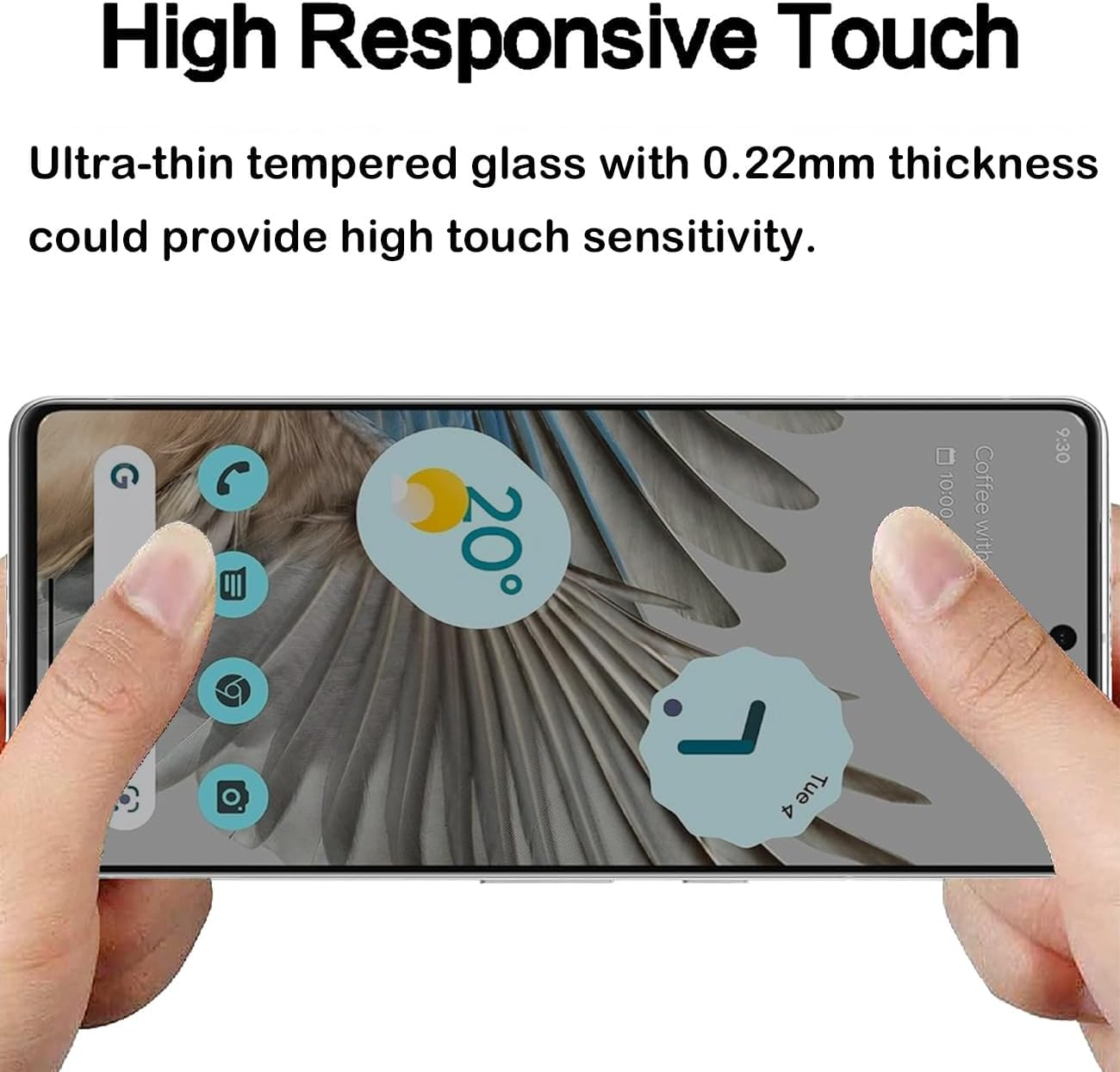 Privacy Screen Protector for Google Pixel 7 Pro [Pack of 2], Privacy Film, Privacy Film, Scratch-Resistant, Bubble-Free, Anti-Fingerprint, Anti-Spy TPU Screen Protector for Google Pixel 7 Pro image number 3