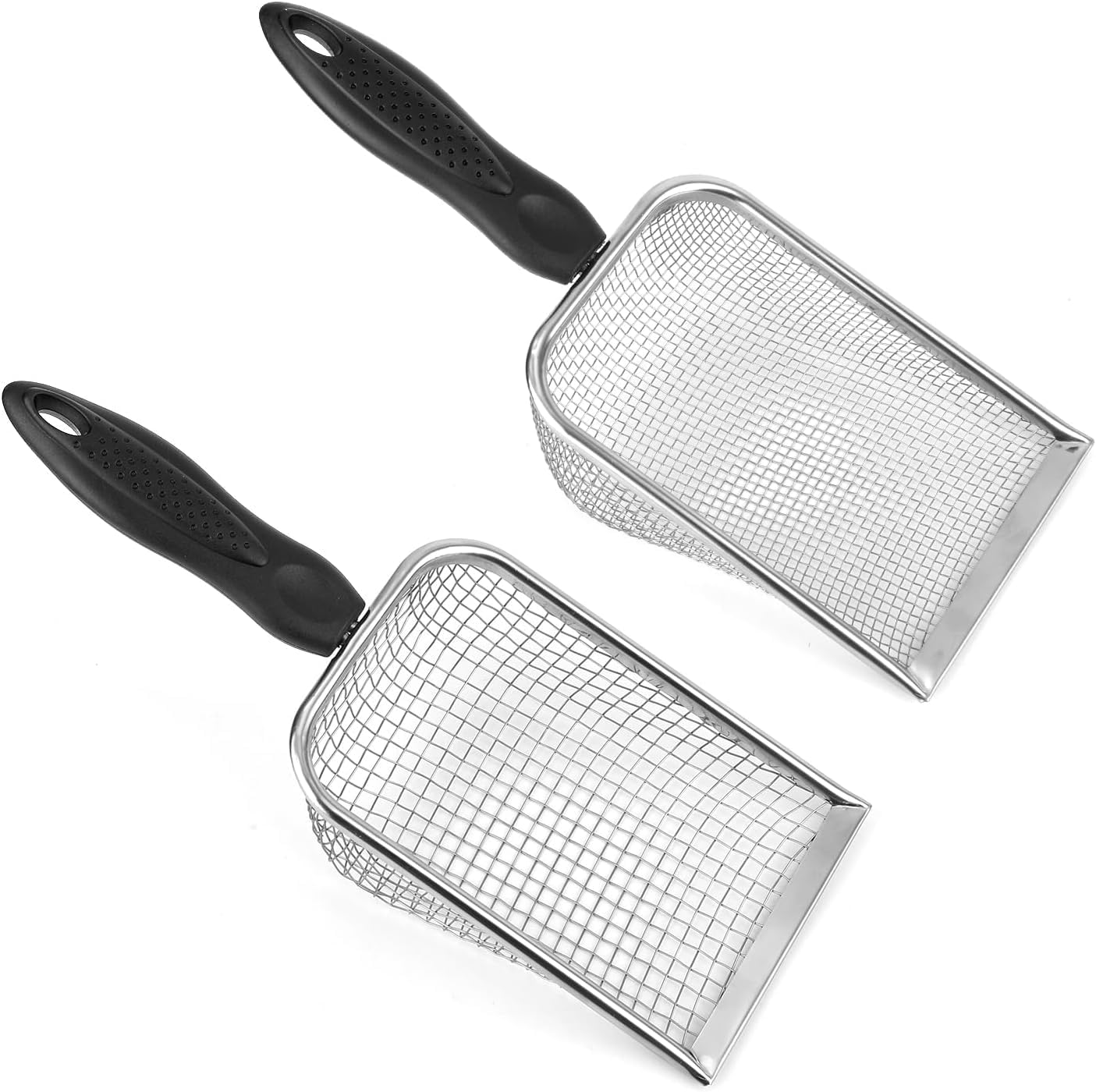 2 Pieces Gardening Soil Sieves - Sand and Compost Sifters for Removing Dirt and Rocks, with Ergonomic Handle, Planting Tool Accessories Supplies
