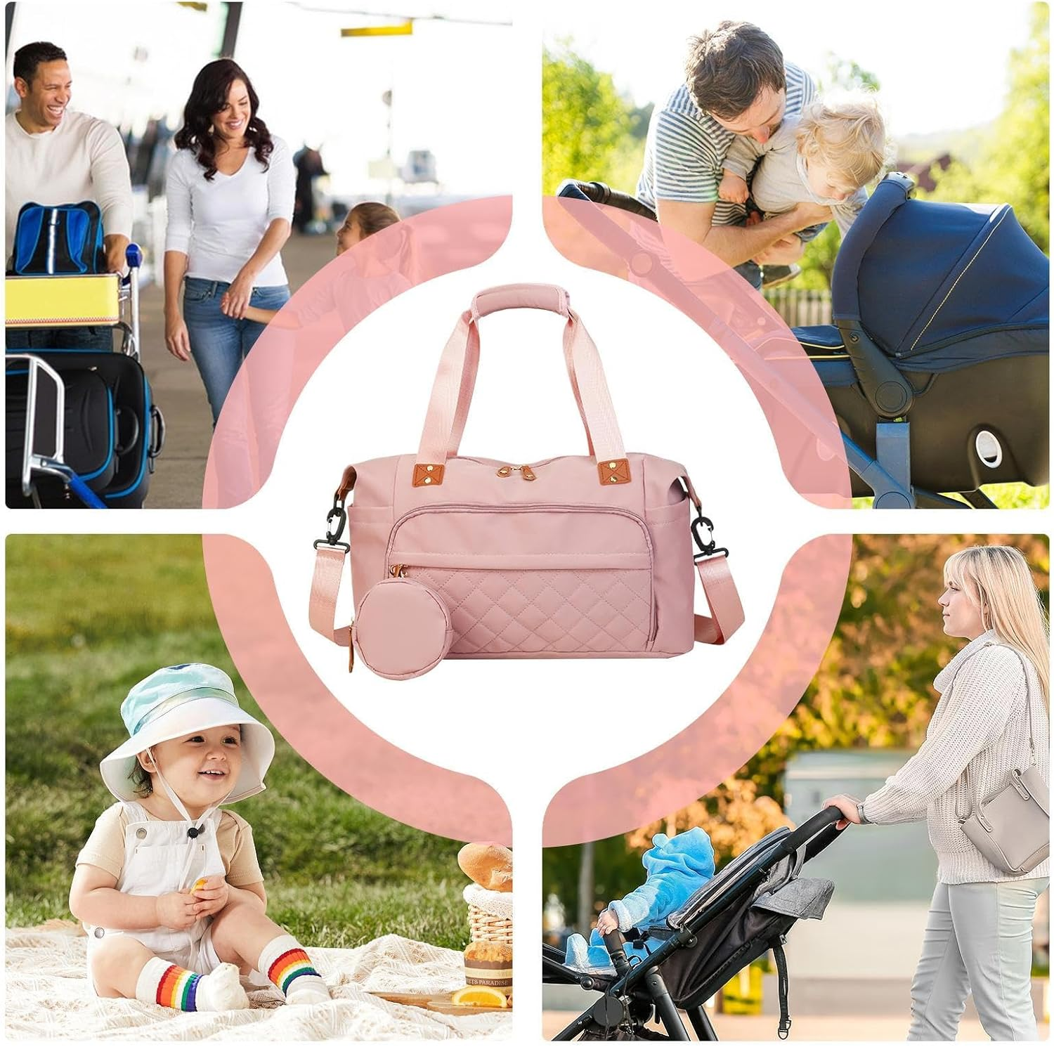 Baby Diaper Bag &ndash; Versatile Travel Bag &ndash; Ergonomic Versatile Bag Holder for Beach, Camping, Swimming, Hiking image number 4
